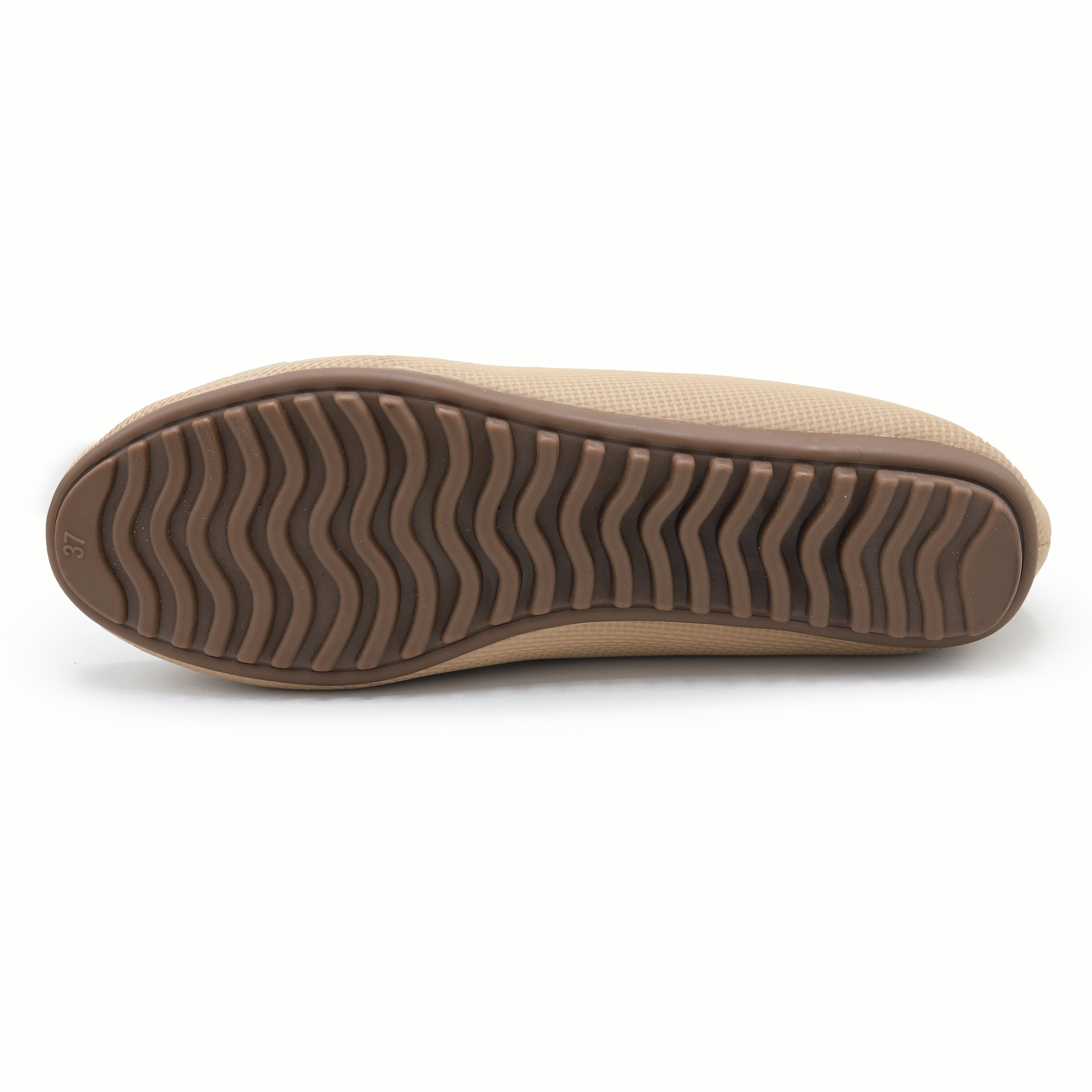 D Beige Textured Loafer For Women 8004404