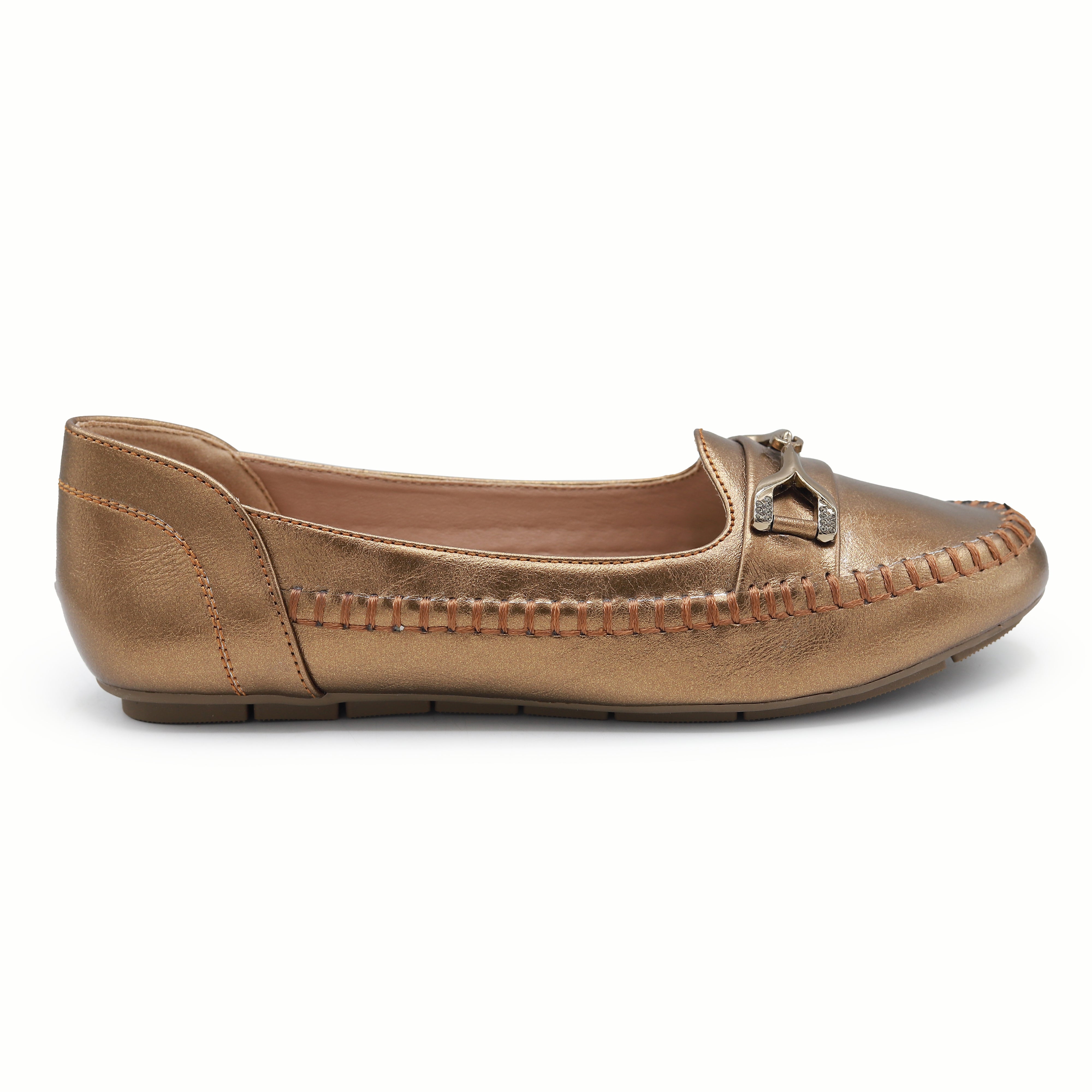 Copper Metallic Loafers 8004377