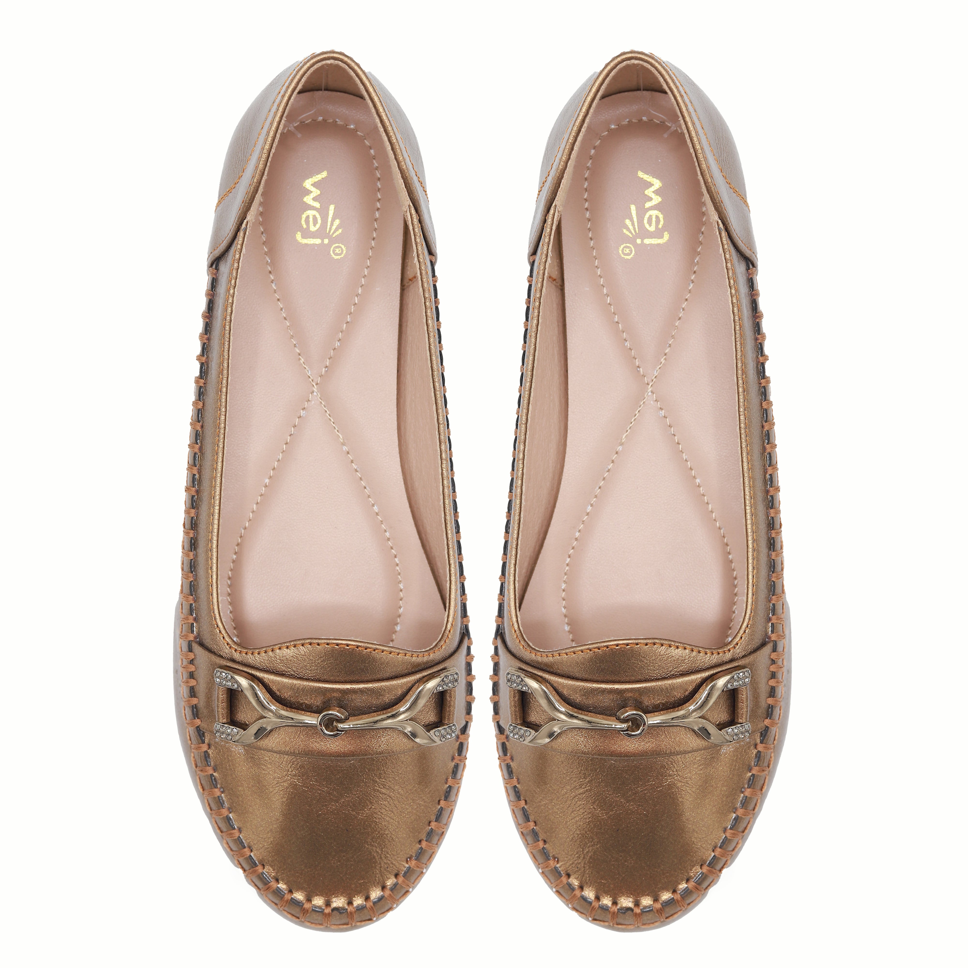 Copper Metallic Loafers 8004377