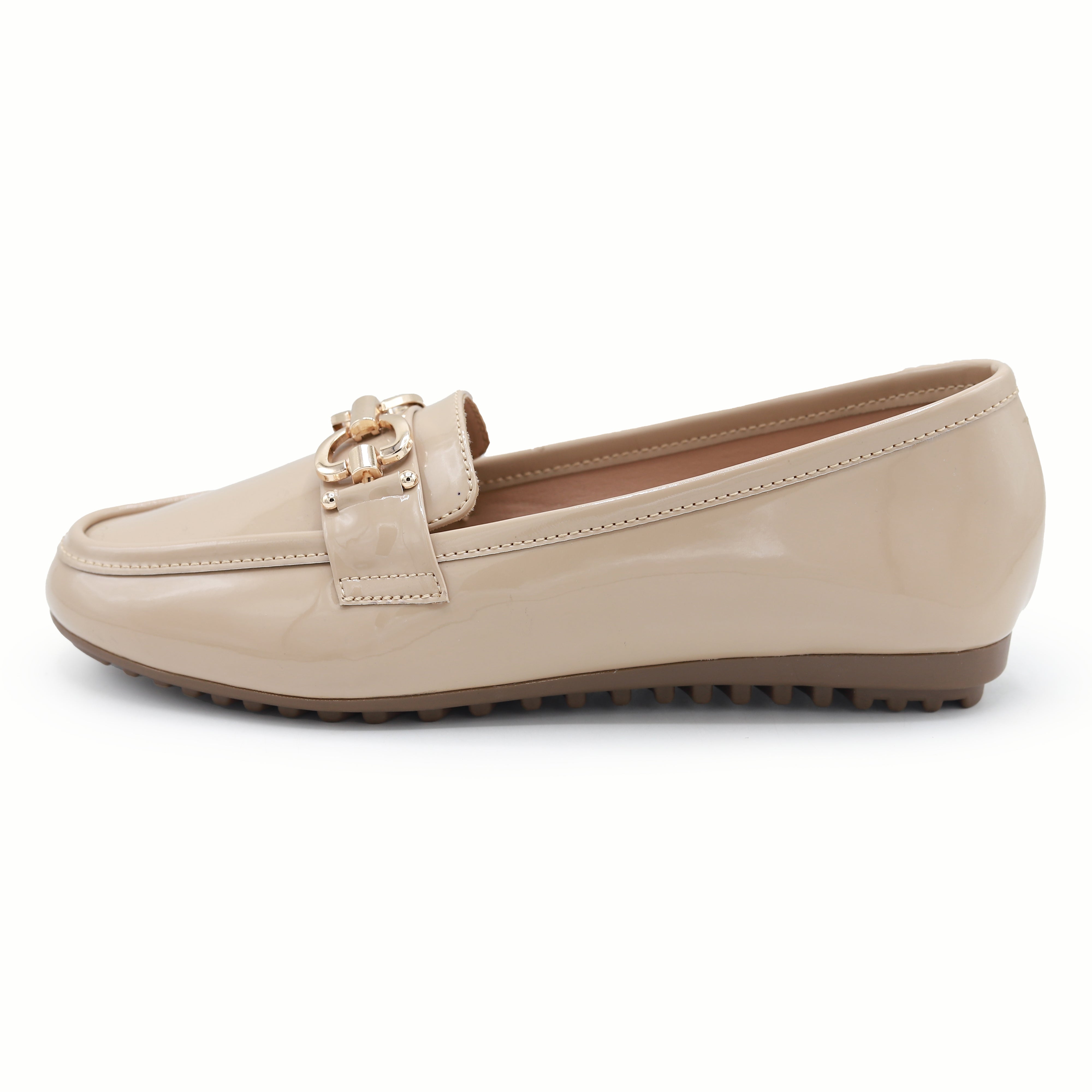 D Beige Loafer Shoes For Women 8004402