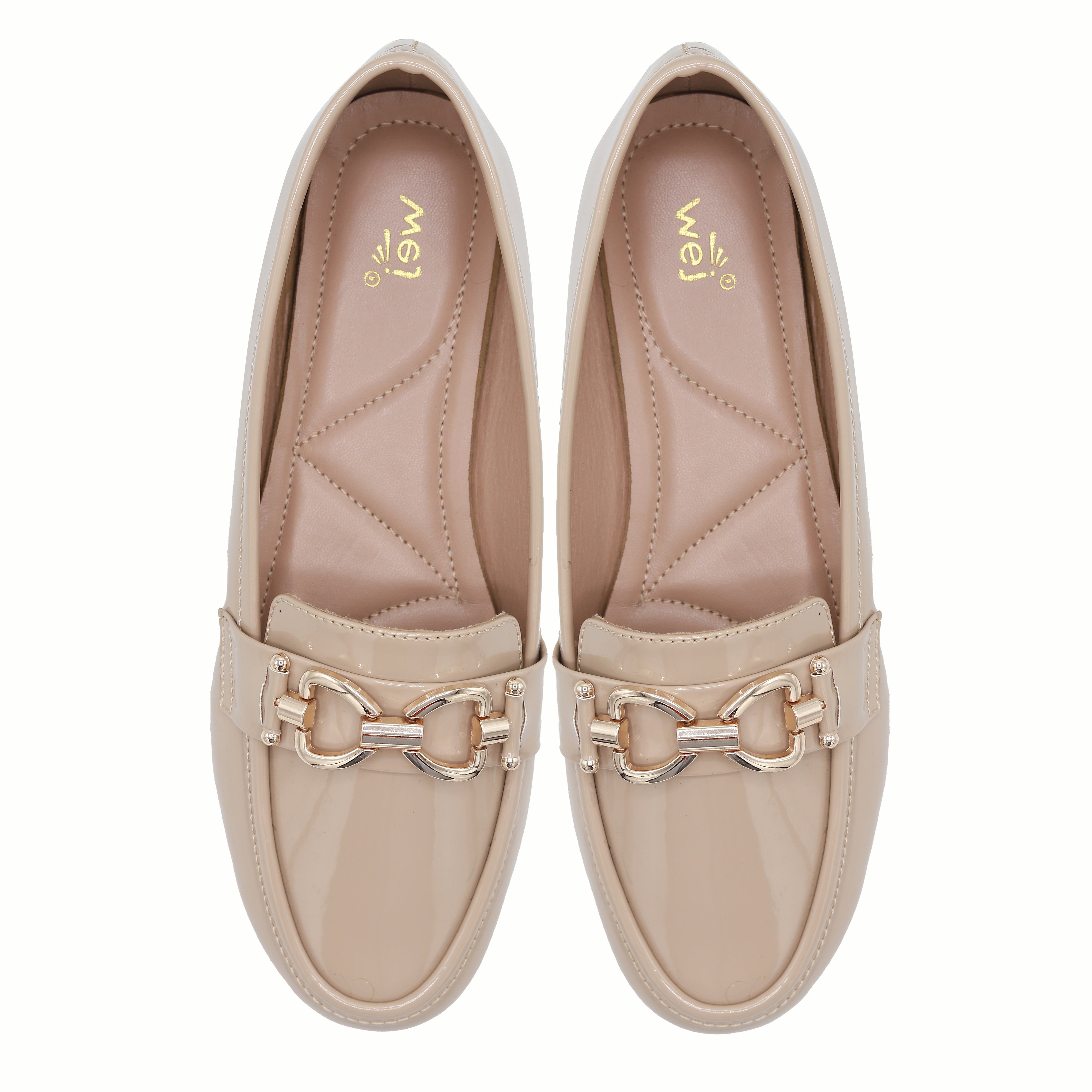 D Beige Loafer Shoes For Women 8004402