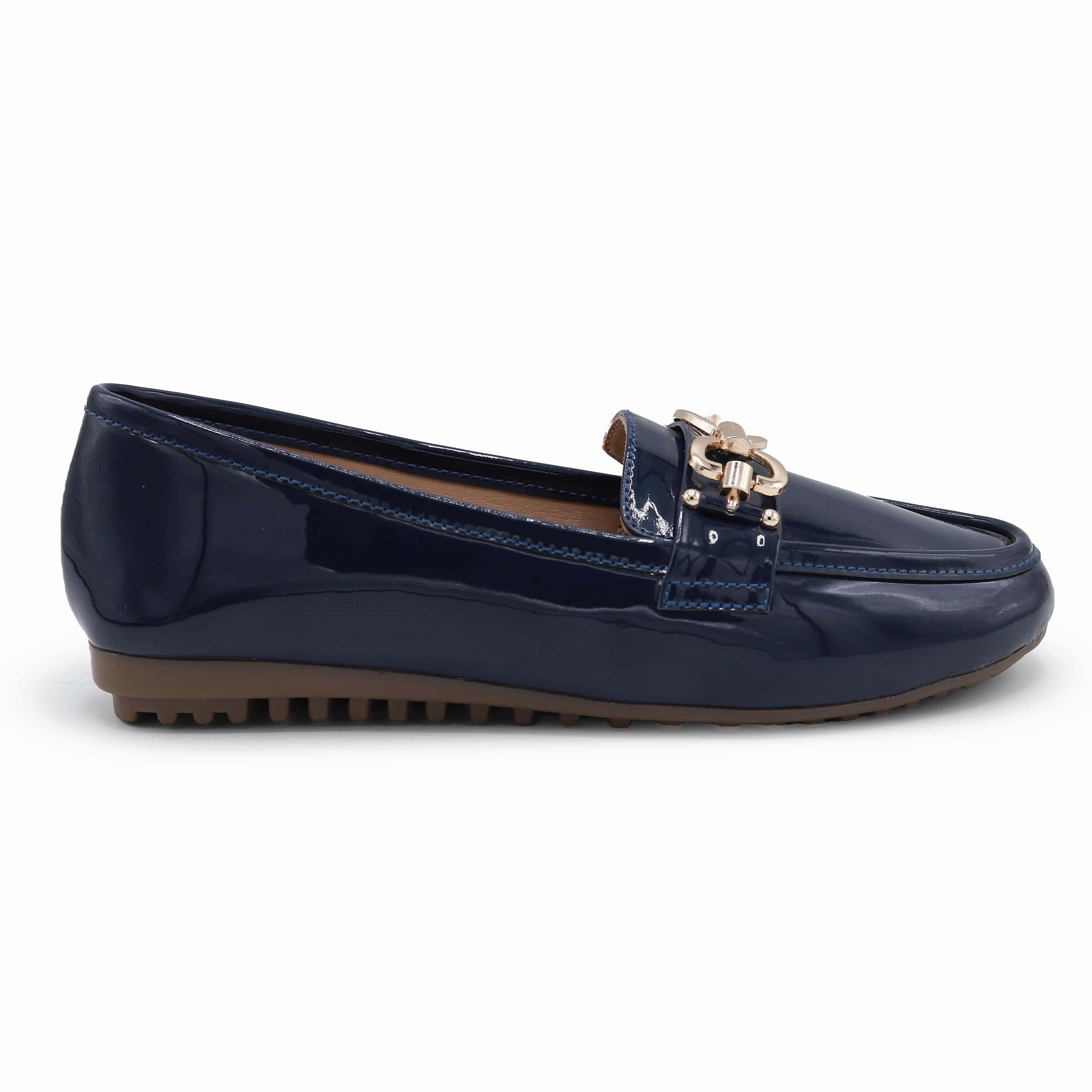 Navy Patent Loafer For Women 8004402