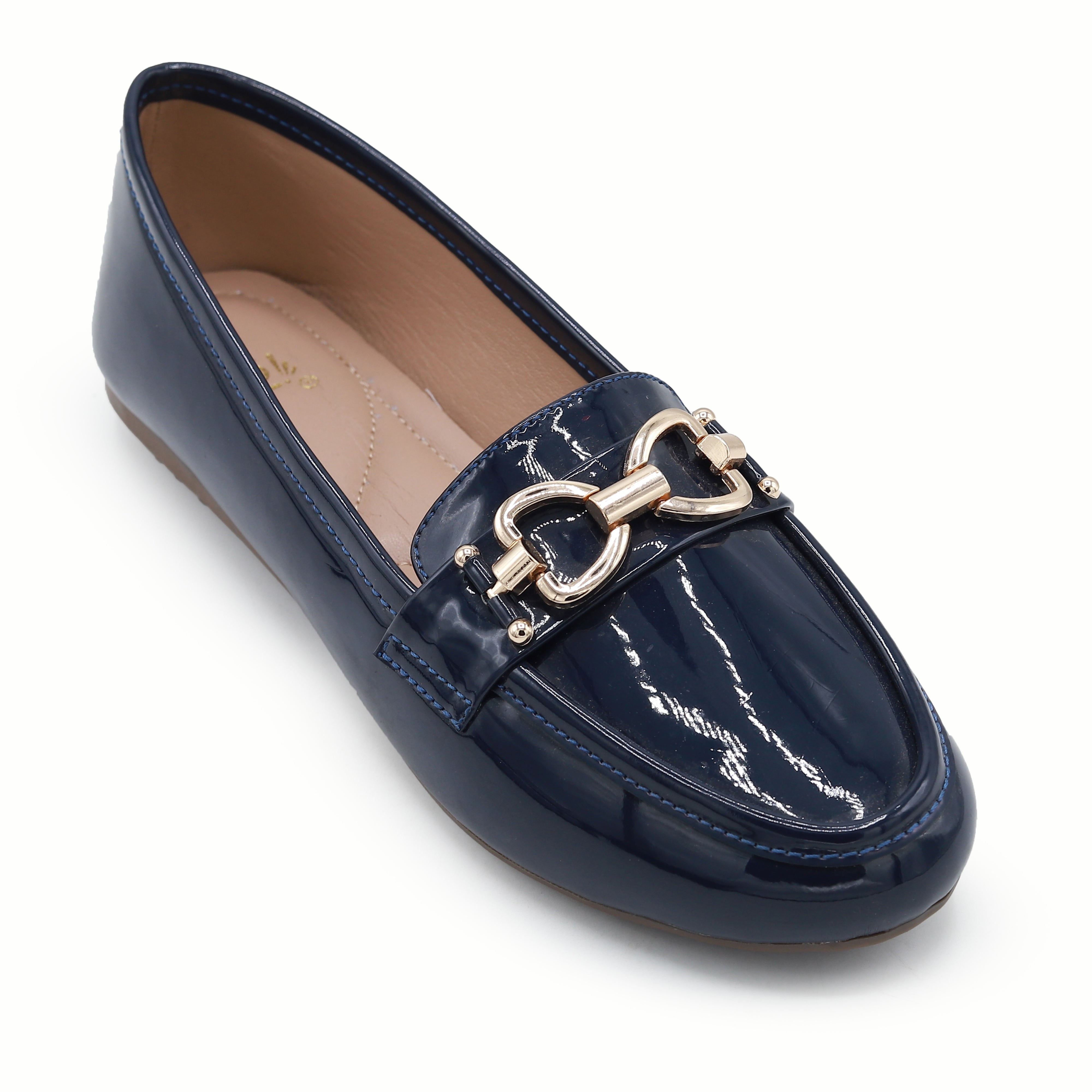 Navy Patent Loafer For Women 8004402