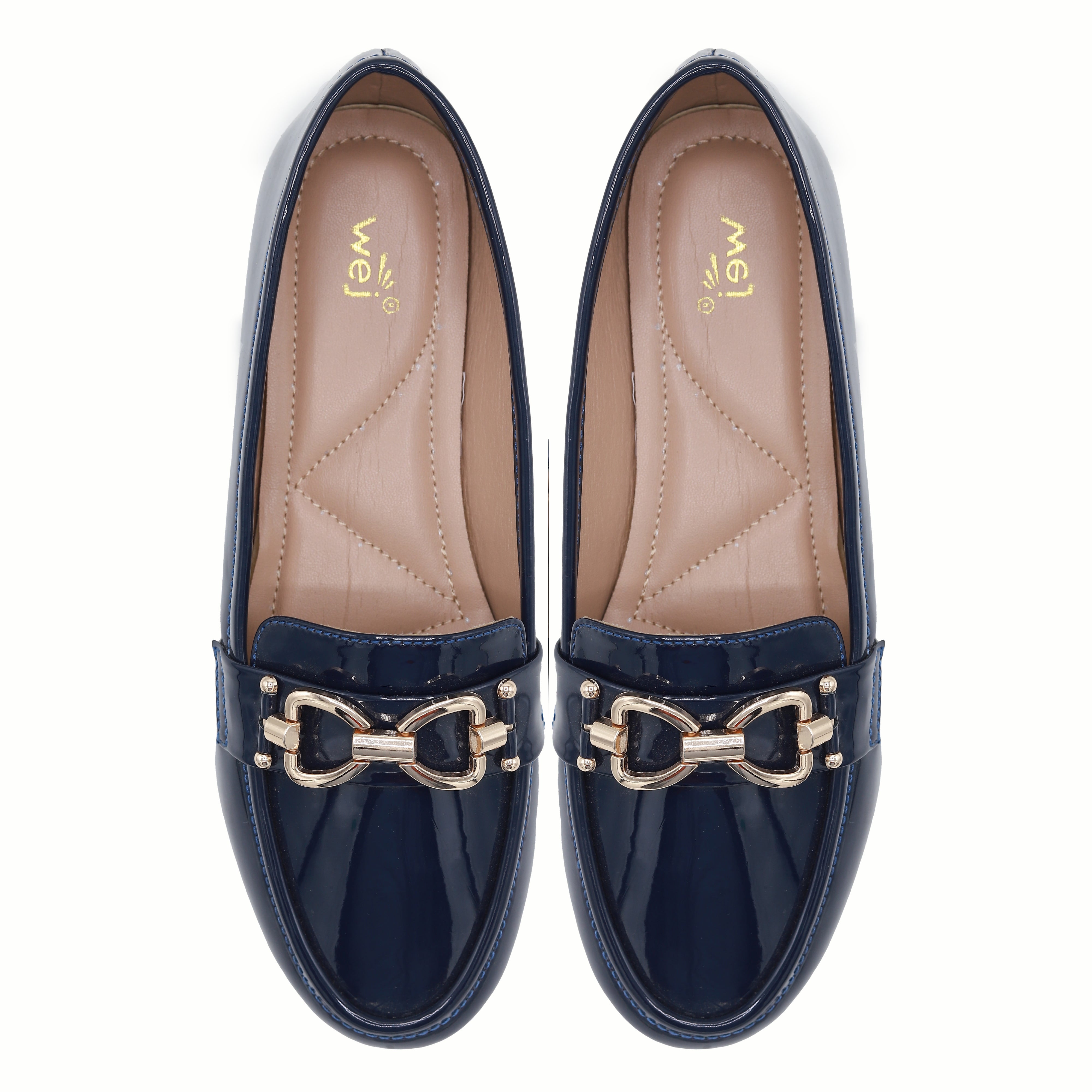 Navy Patent Loafer For Women 8004402