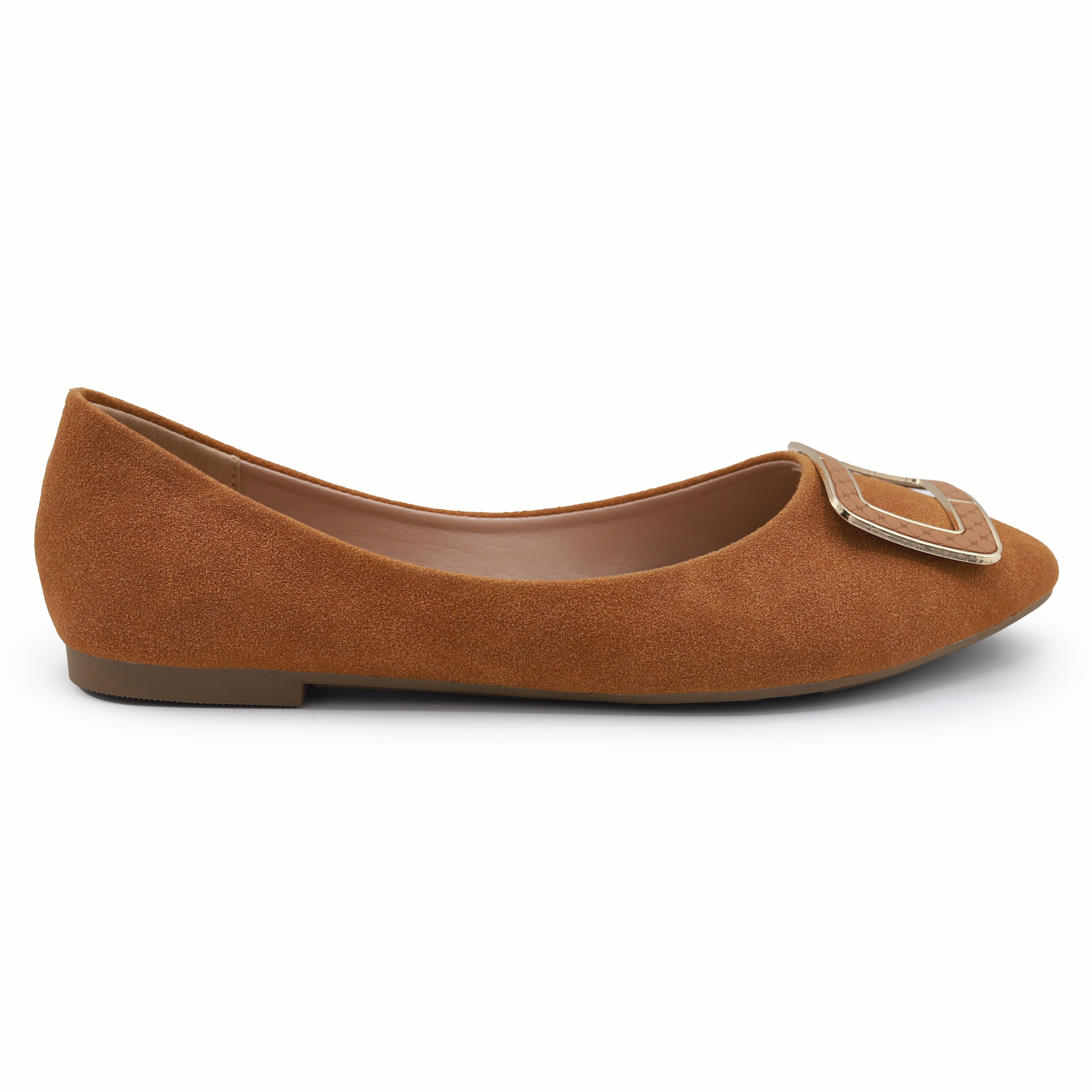 Tan Women's Square Buckle 8006347