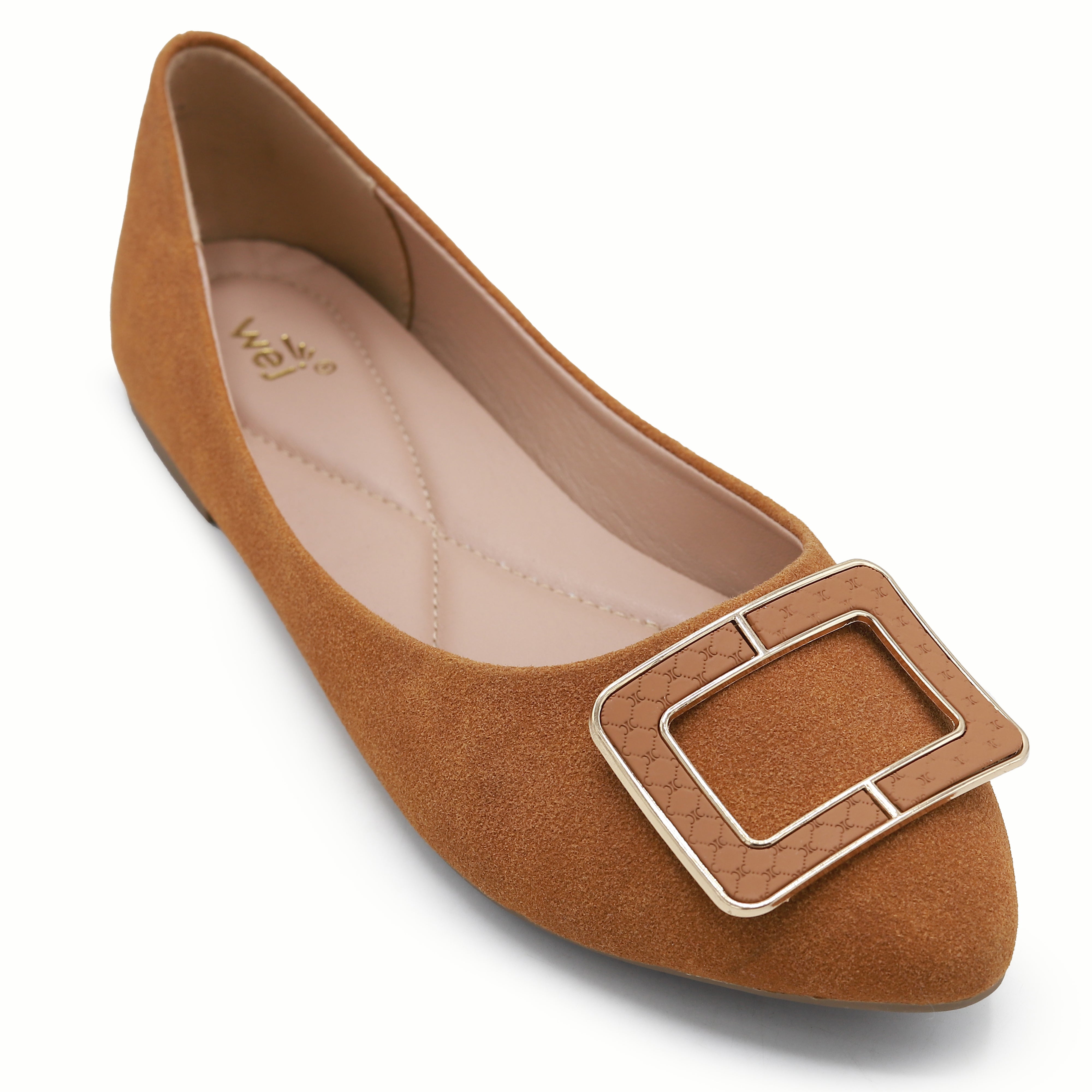Tan Women's Square Buckle 8006347
