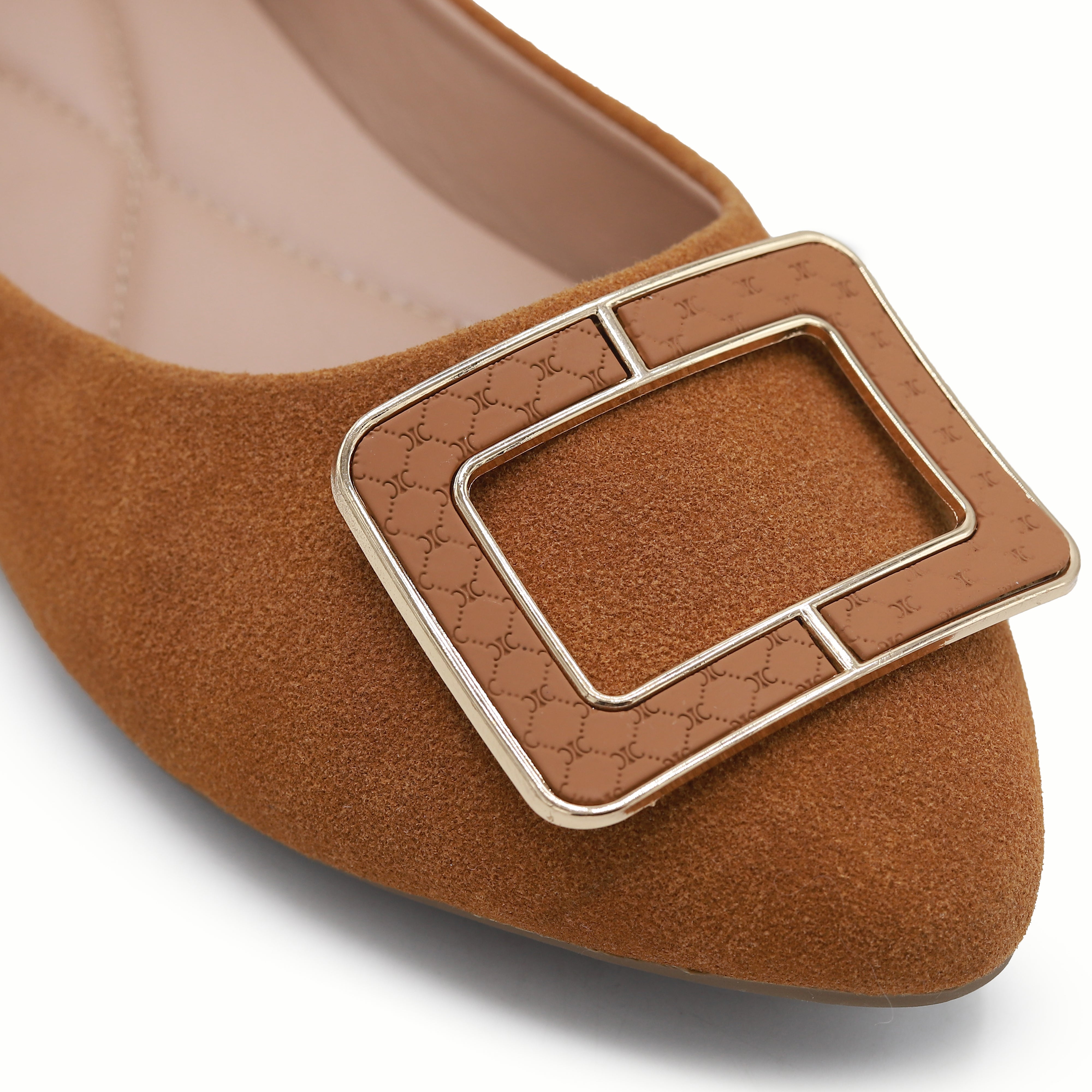 Tan Women's Square Buckle 8006347