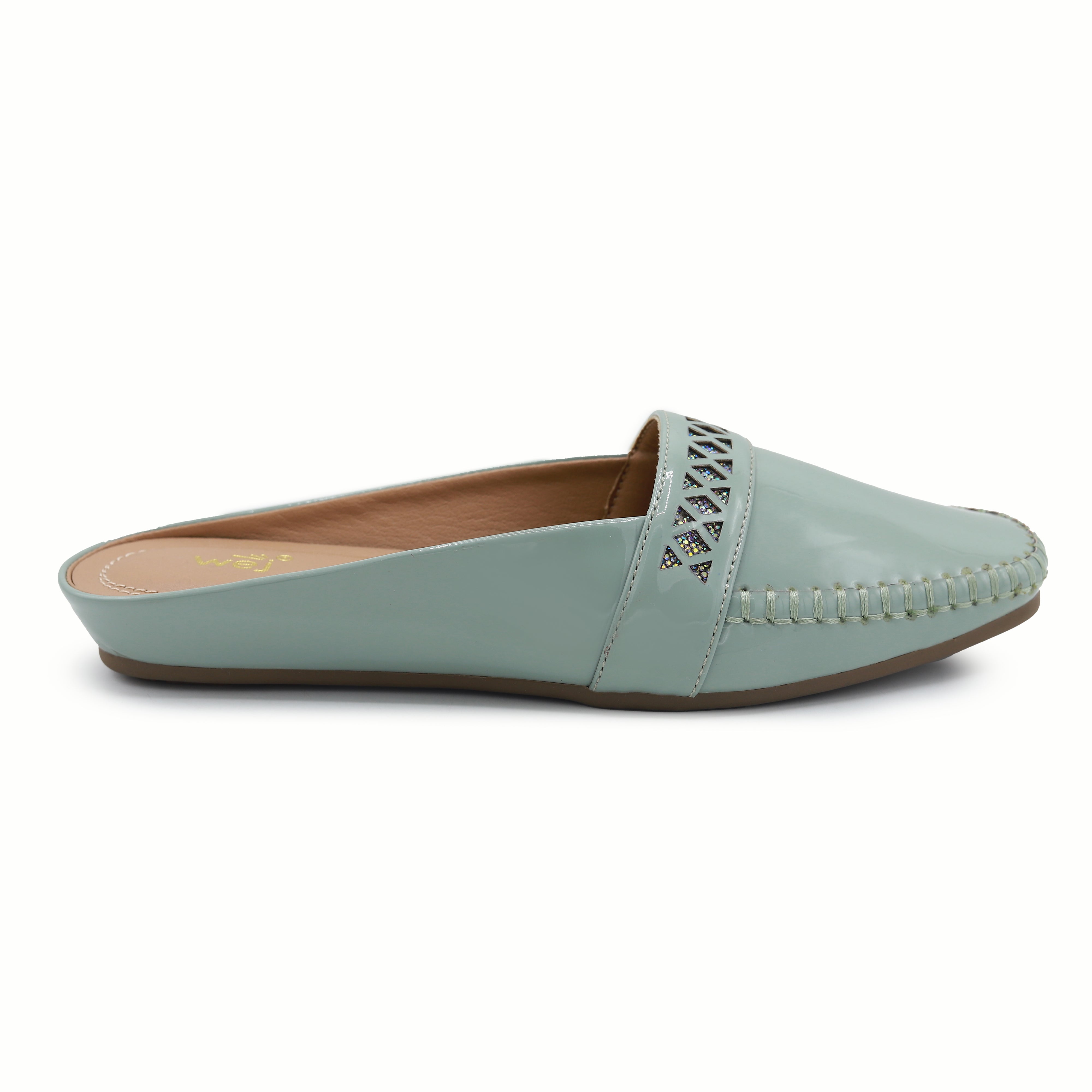 Mint Green Patent Half Shoes 8004338