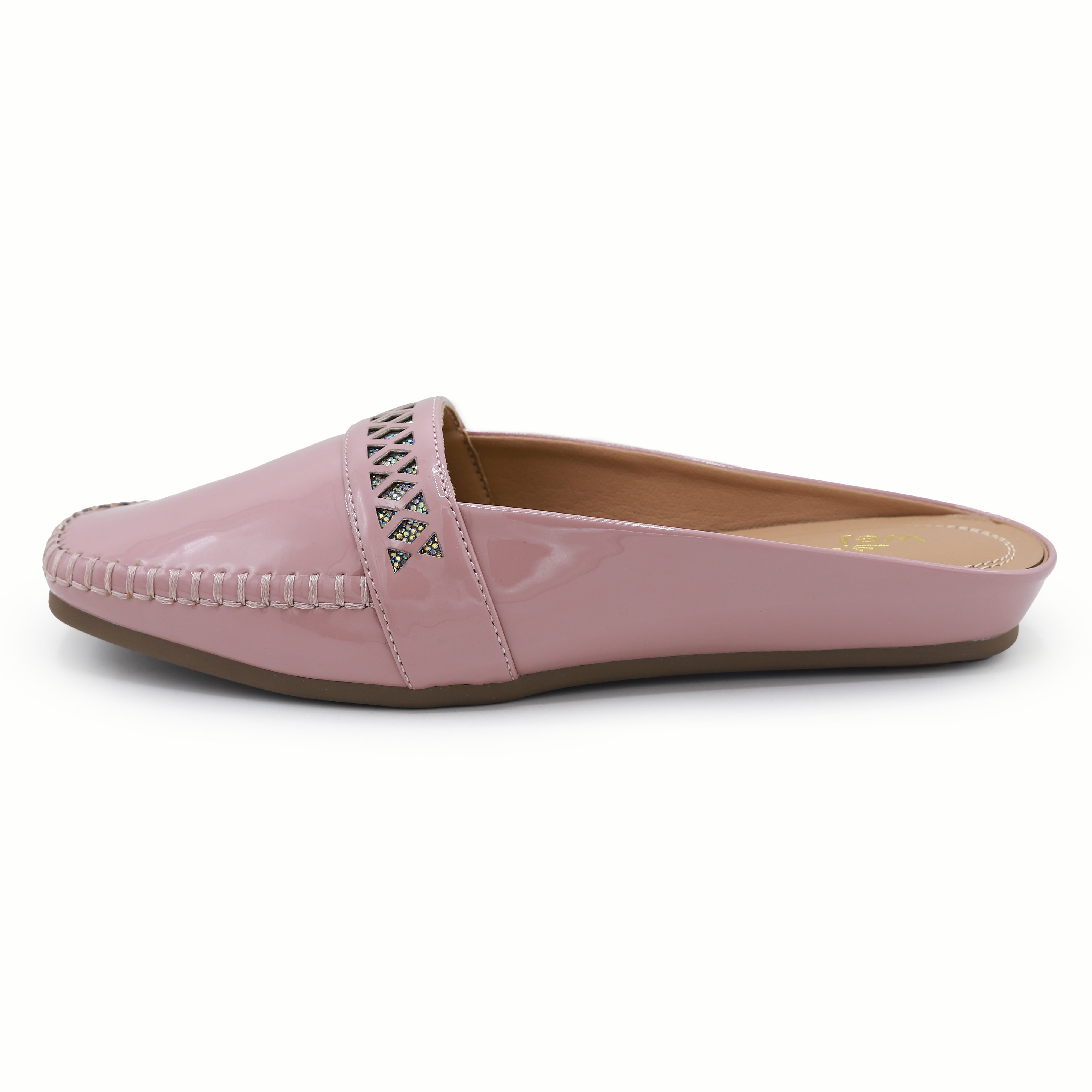 Pink Patent Women Half Shoes 8004338