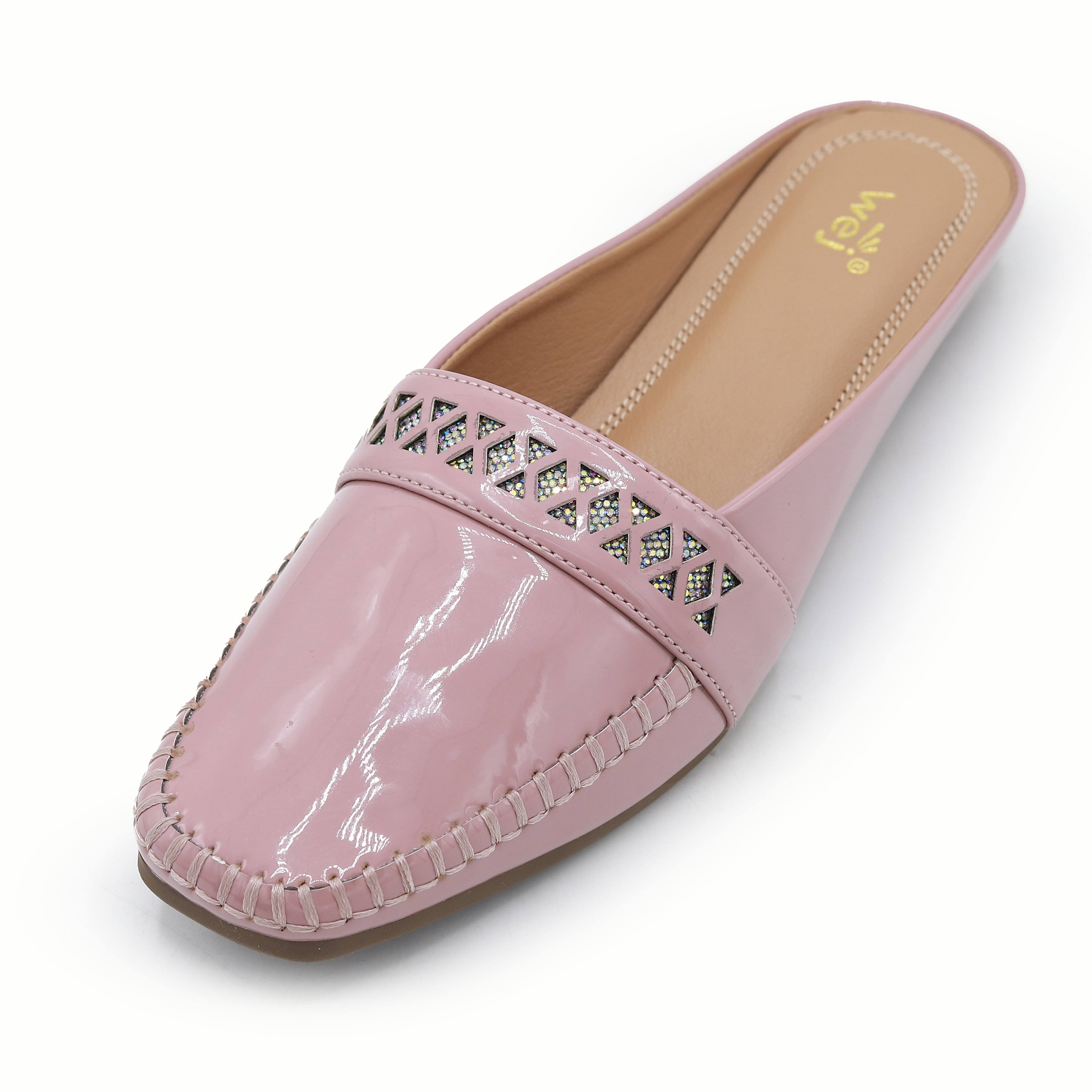 Pink Patent Women Half Shoes 8004338