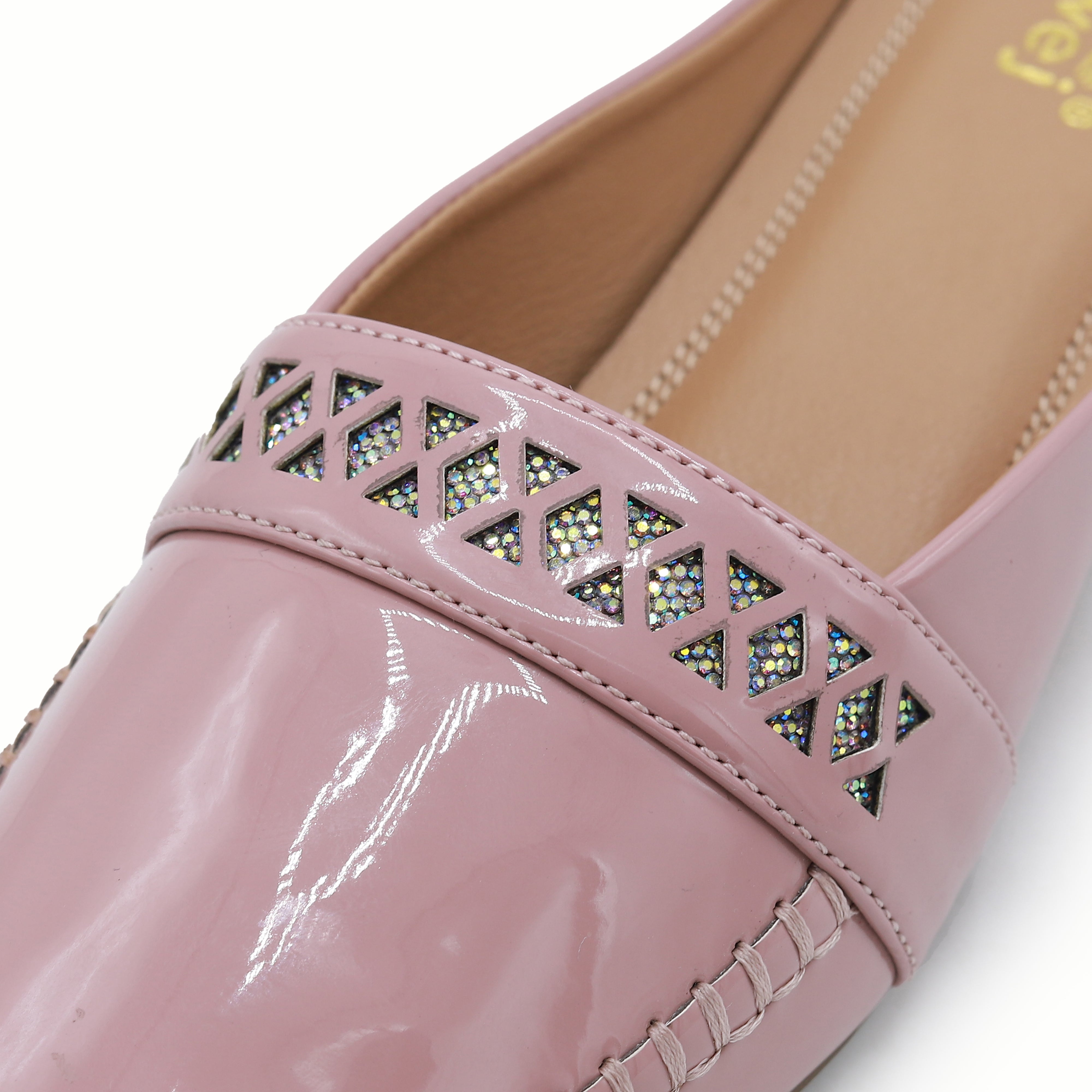 Pink Patent Women Half Shoes 8004338