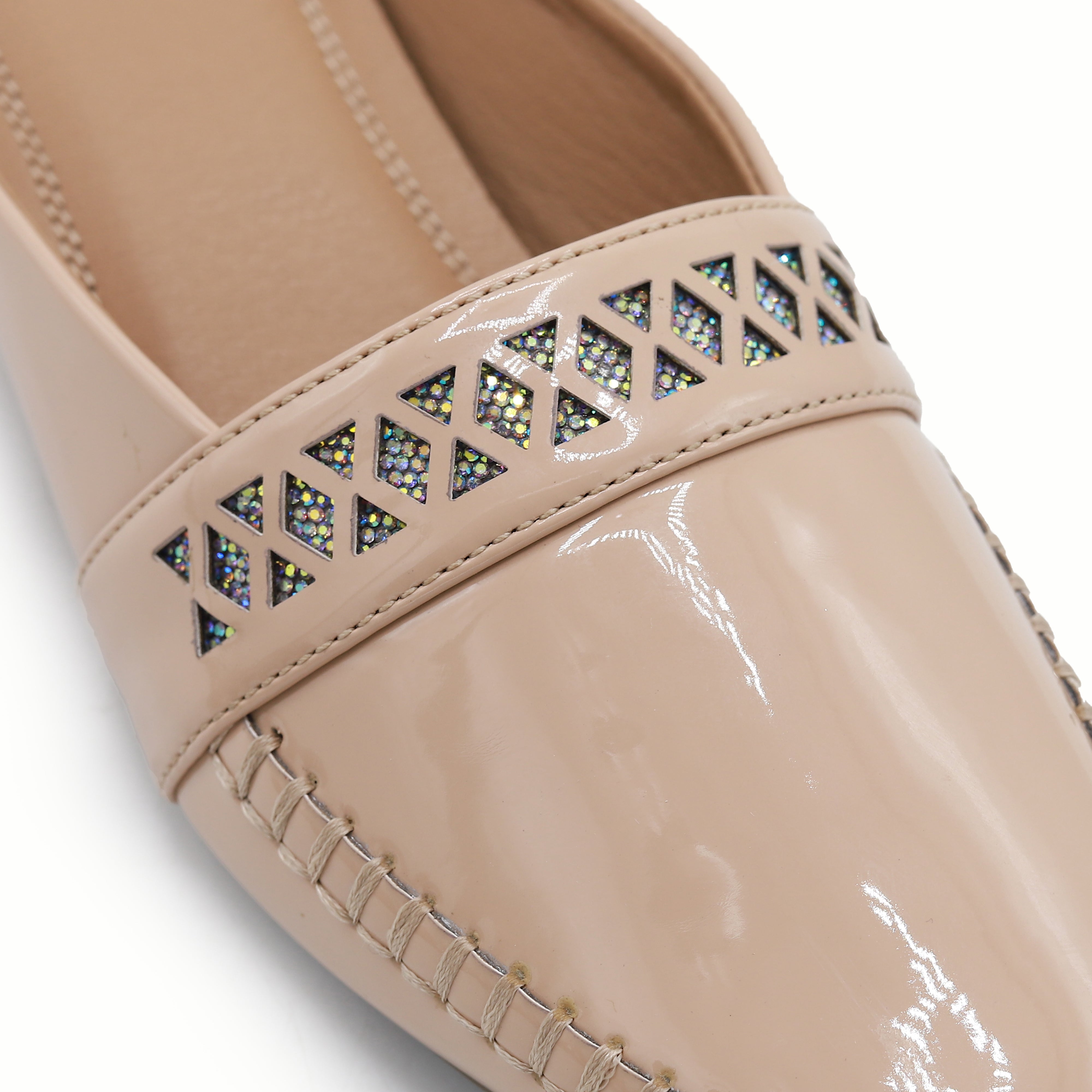 Beige Women Half Shoes 8004338