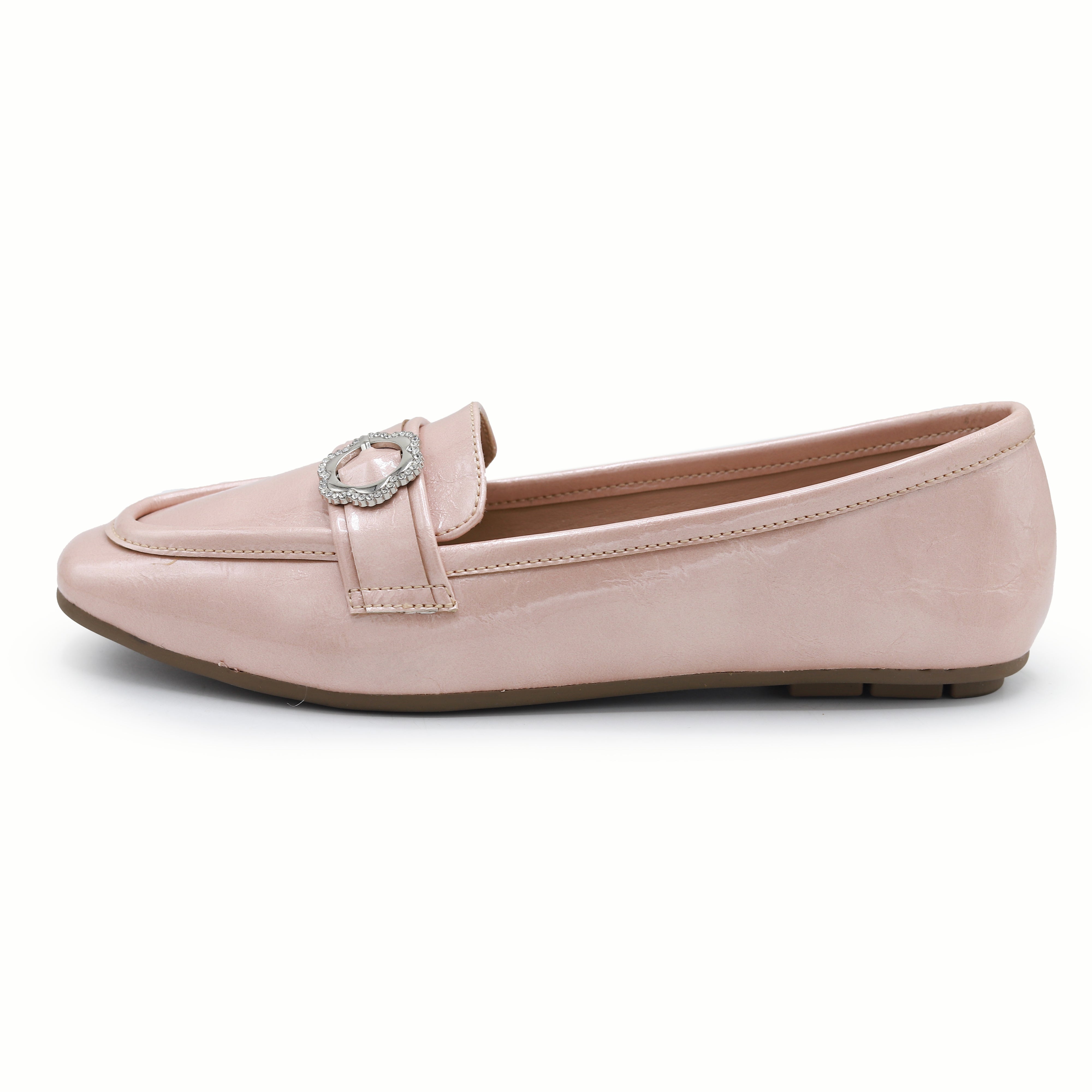 Pink Metallic Loafer For Women's 8004415