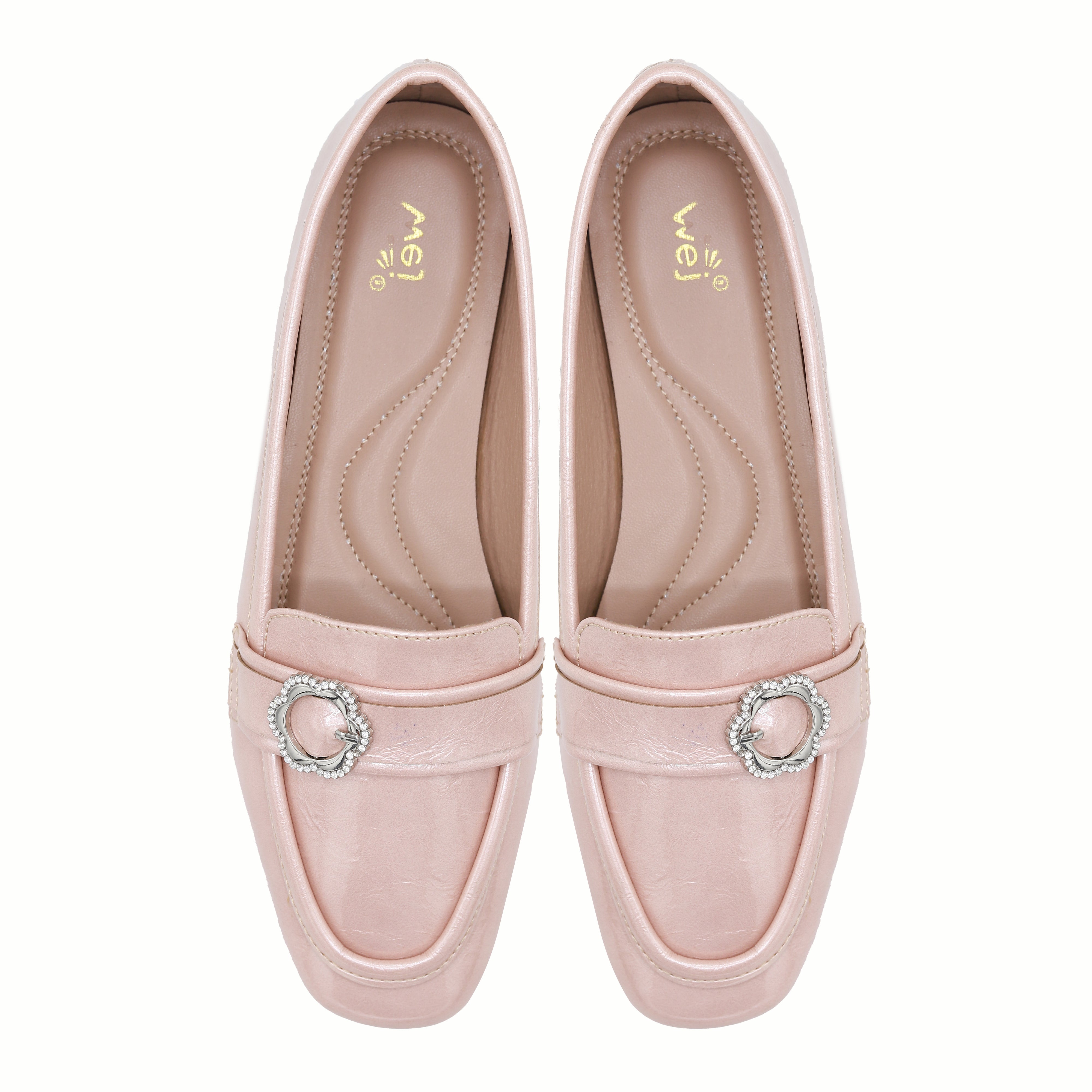 Pink Metallic Loafer For Women's 8004415