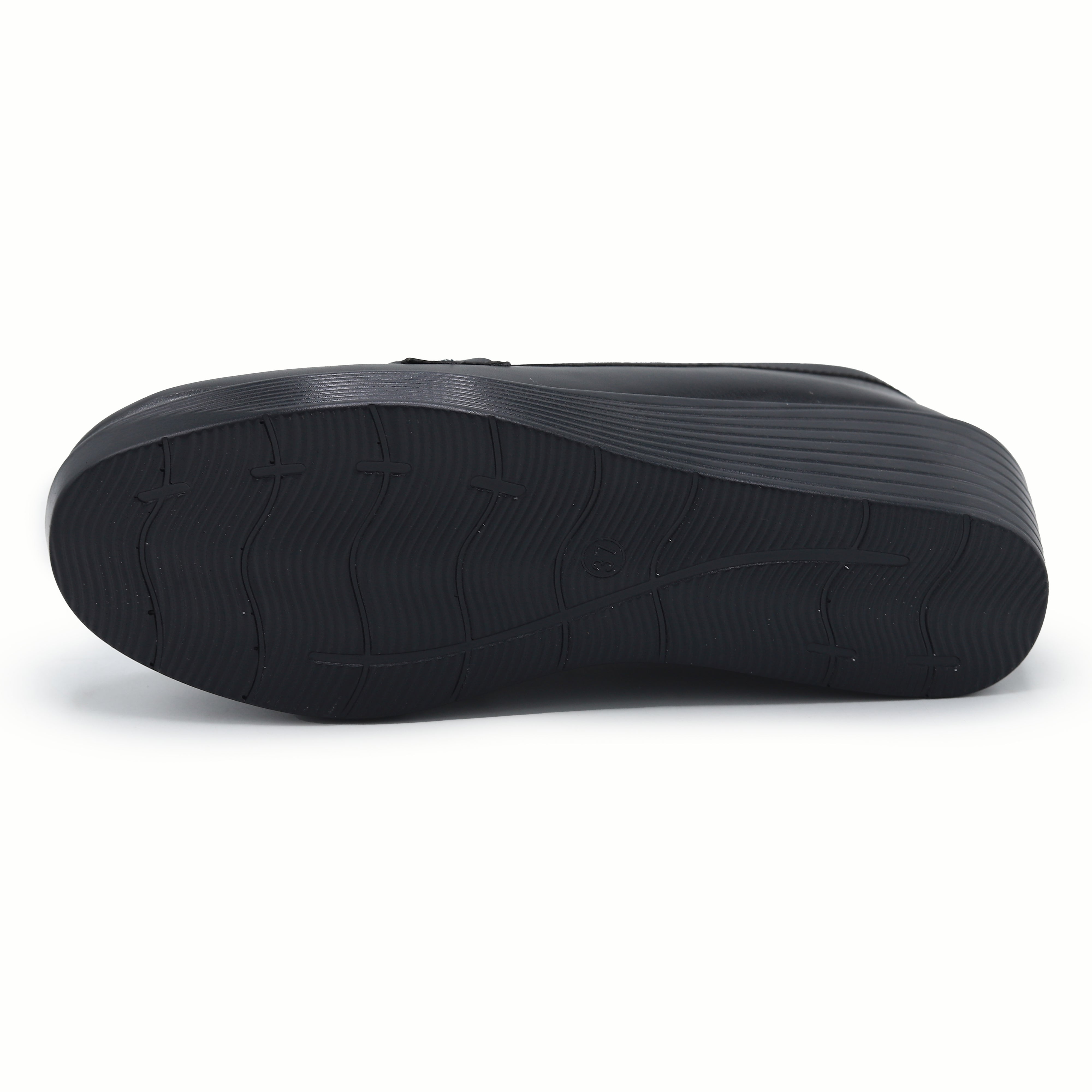 Black Wedge Loafers For Women 8004385