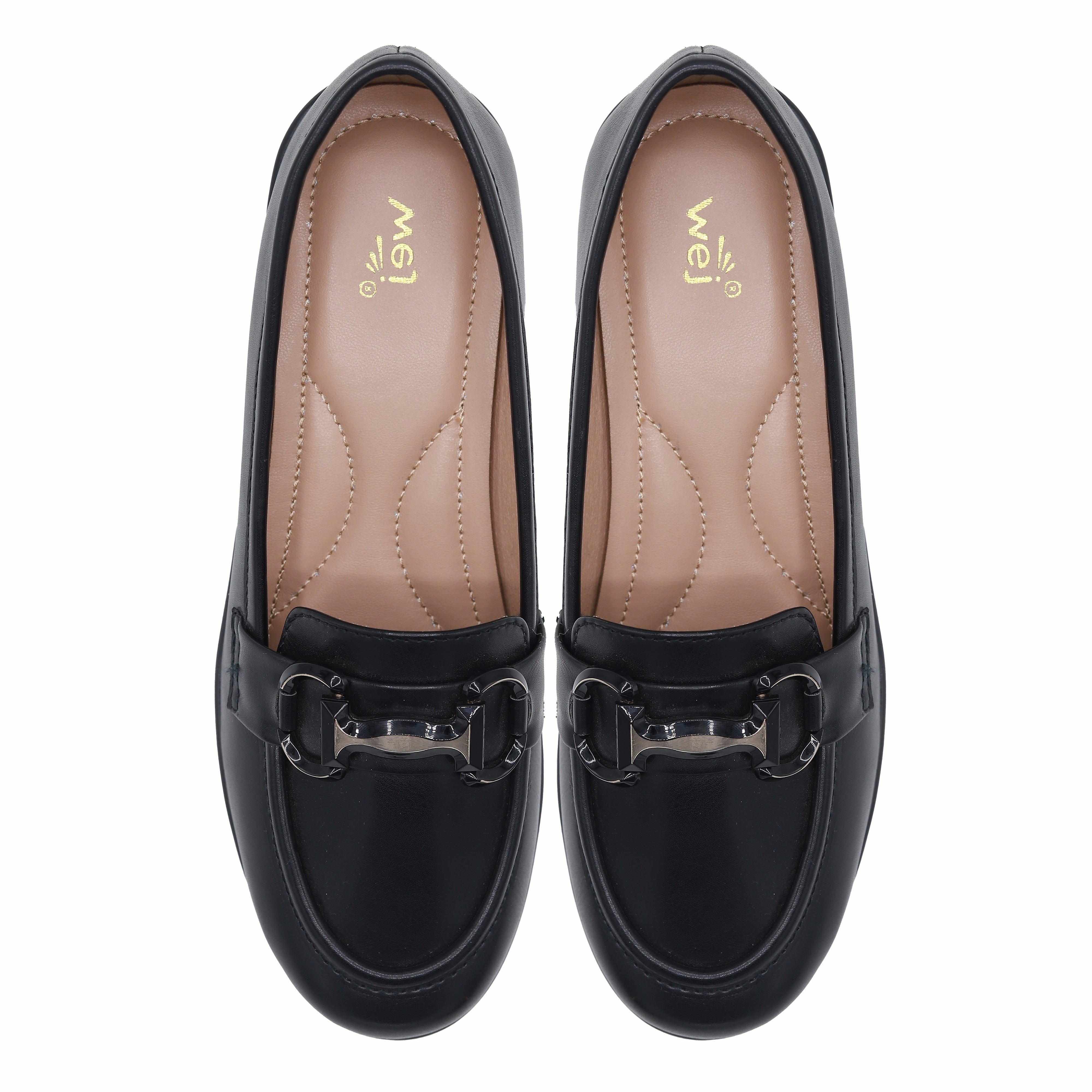 Black Wedge Loafers For Women 8004385