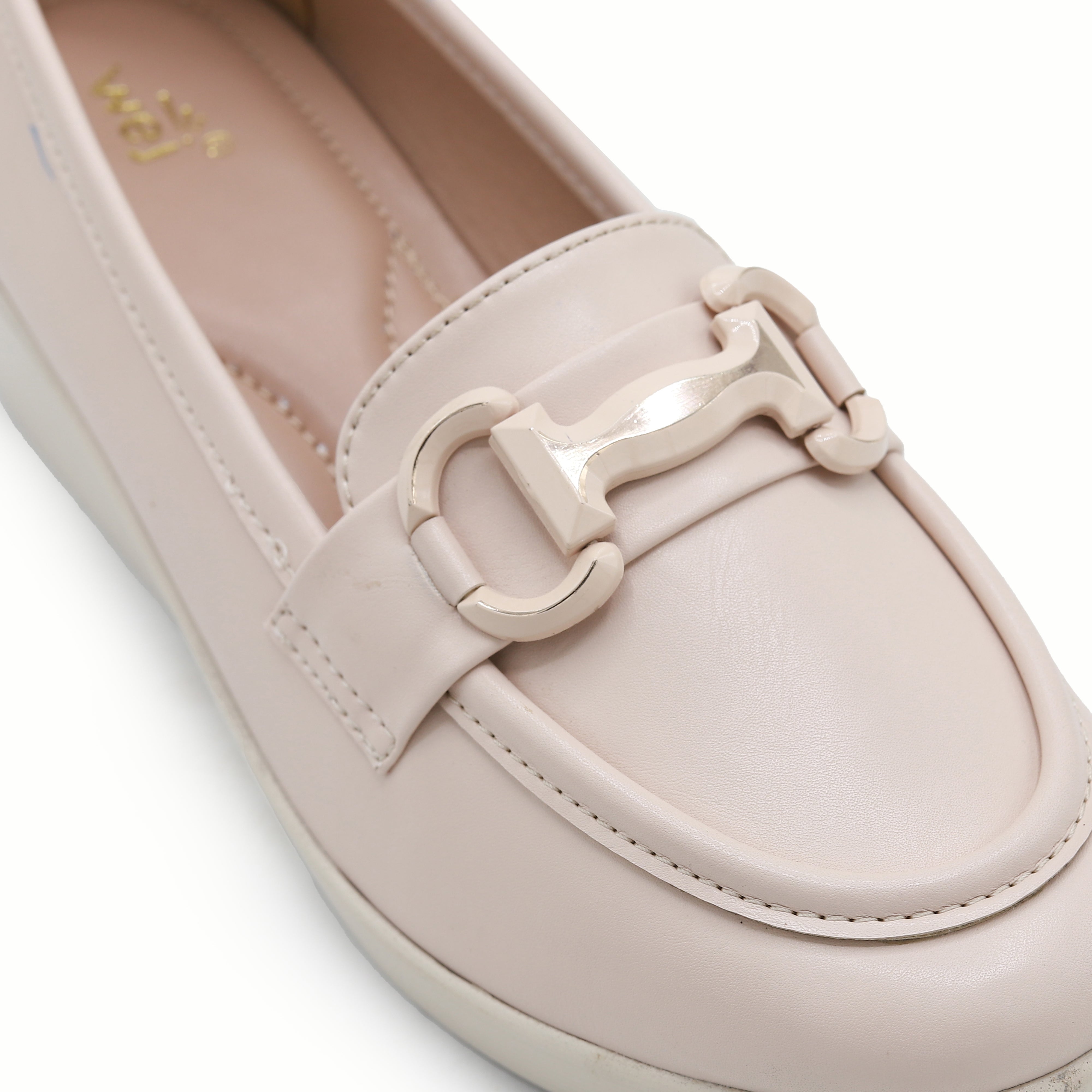 Nude Wedge Loafers For Women 8004385