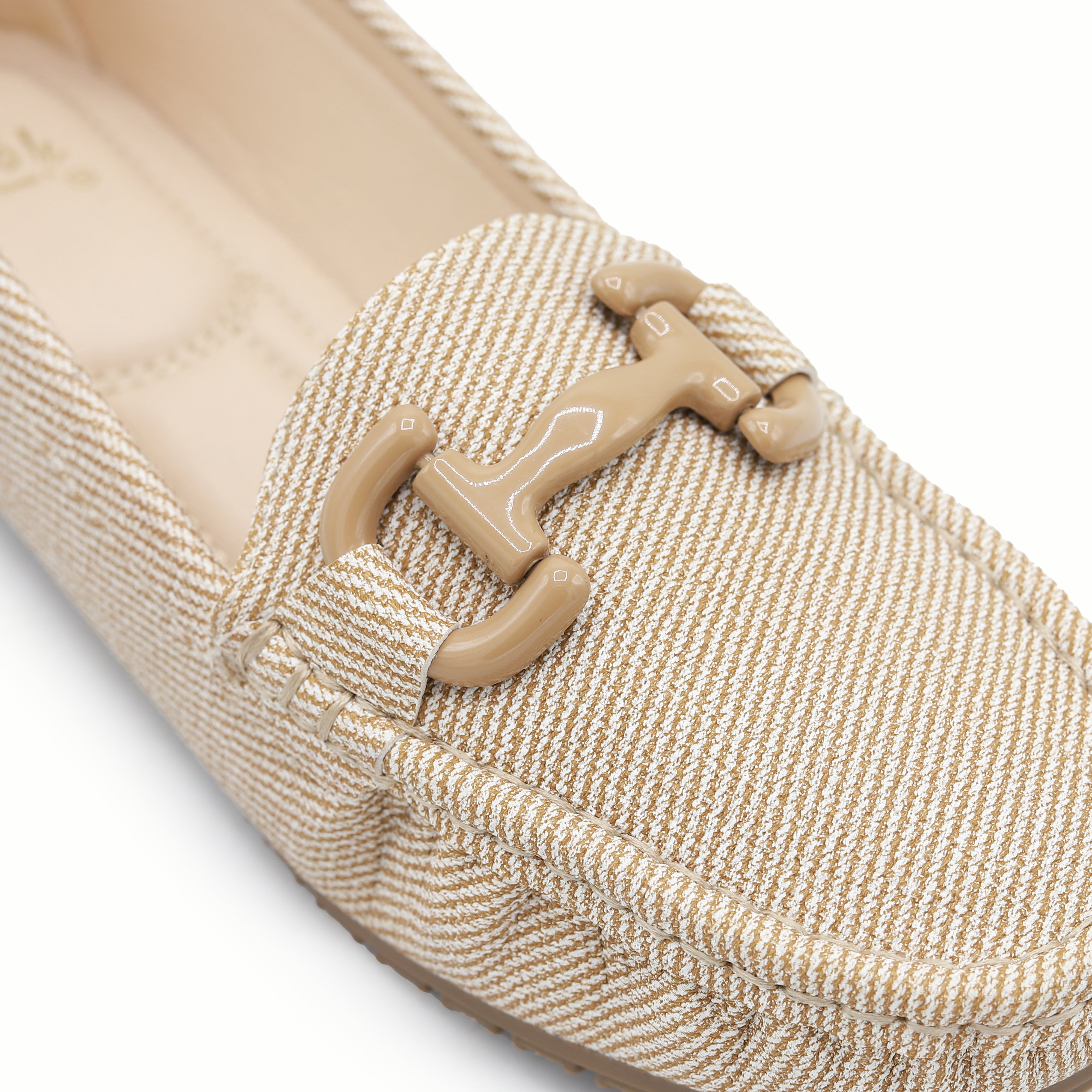 Beige Loafer Flats Women's Comfort Shoes 8004353 Khaki