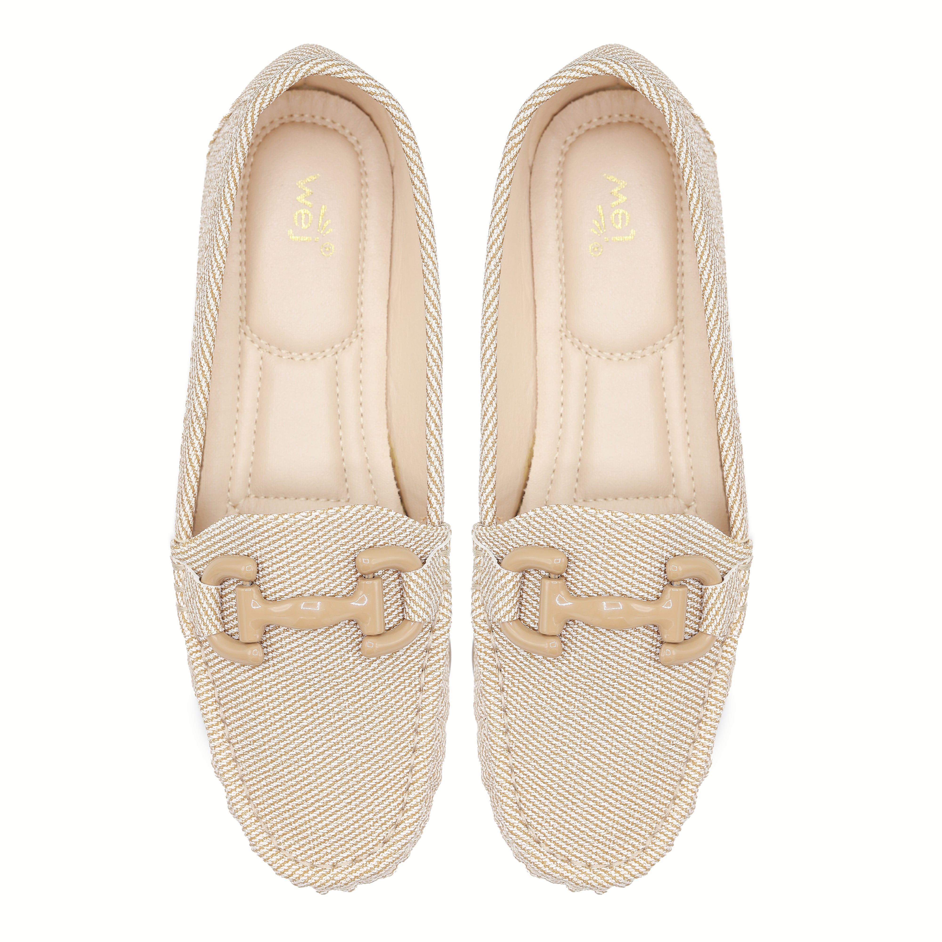 Beige Loafer Flats Women's Comfort Shoes 8004353 Khaki