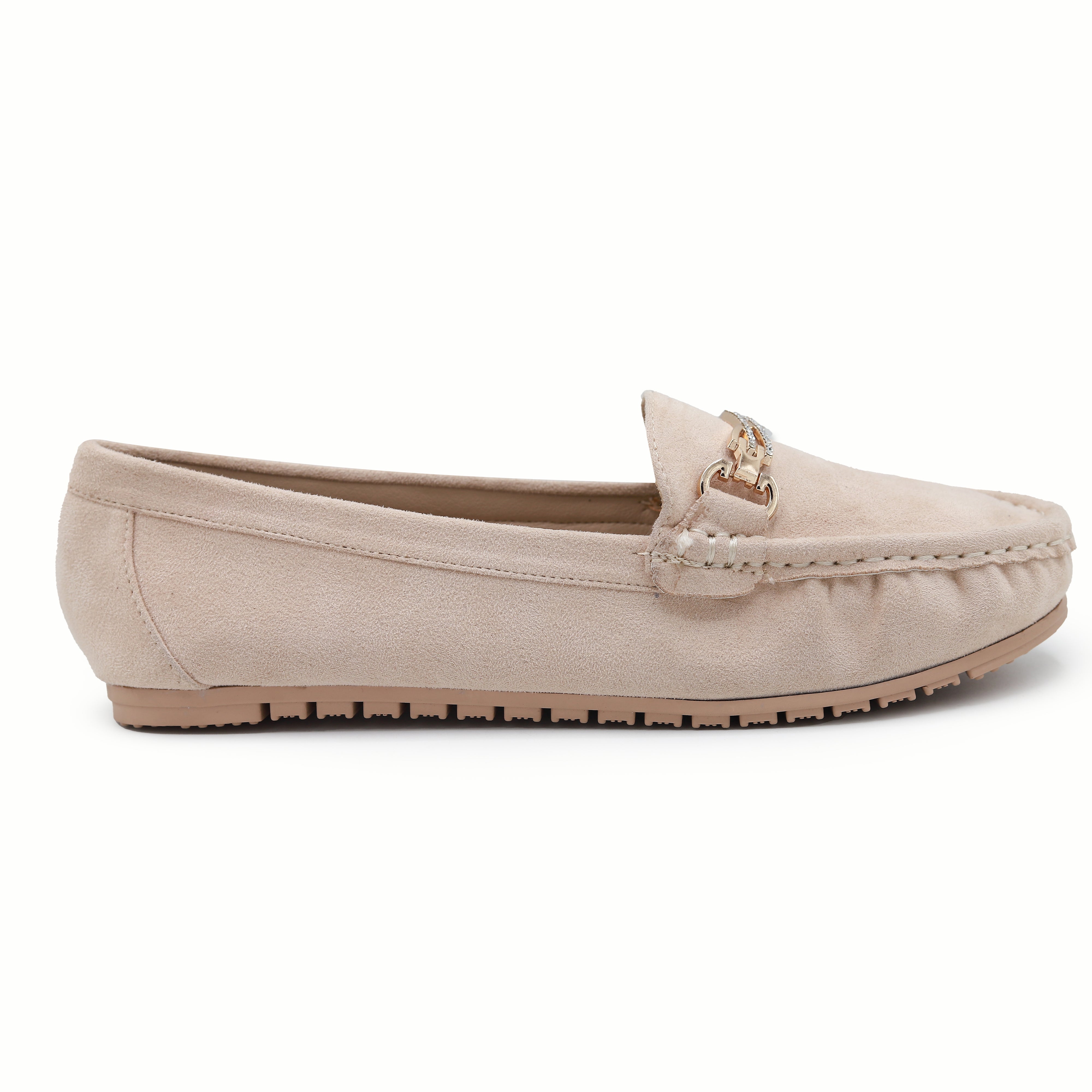 Women's Crystal Chain Comfort Flats 8004345 Beige