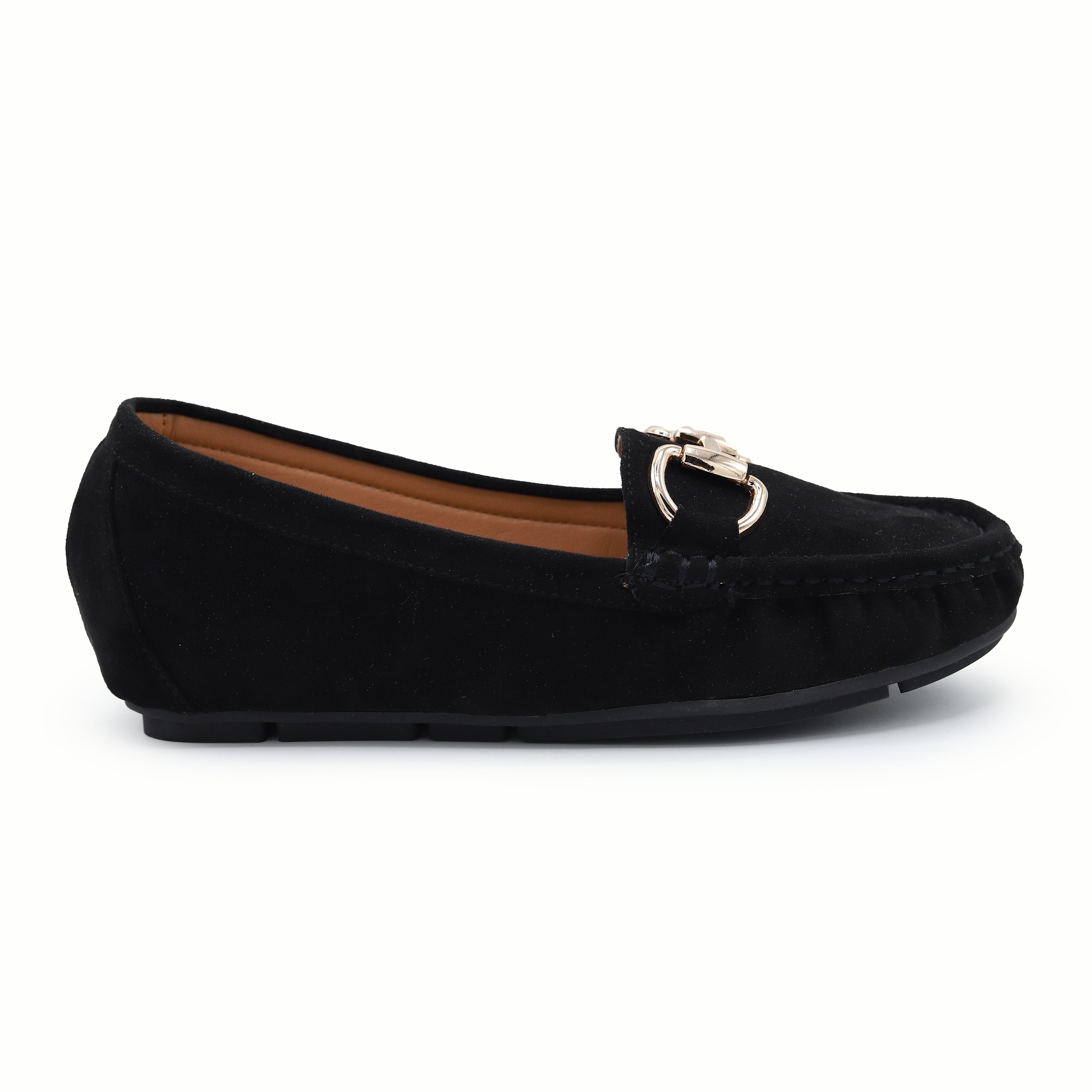 Black Suede Moccasins Women's Comfort Loafers 8004360 Black