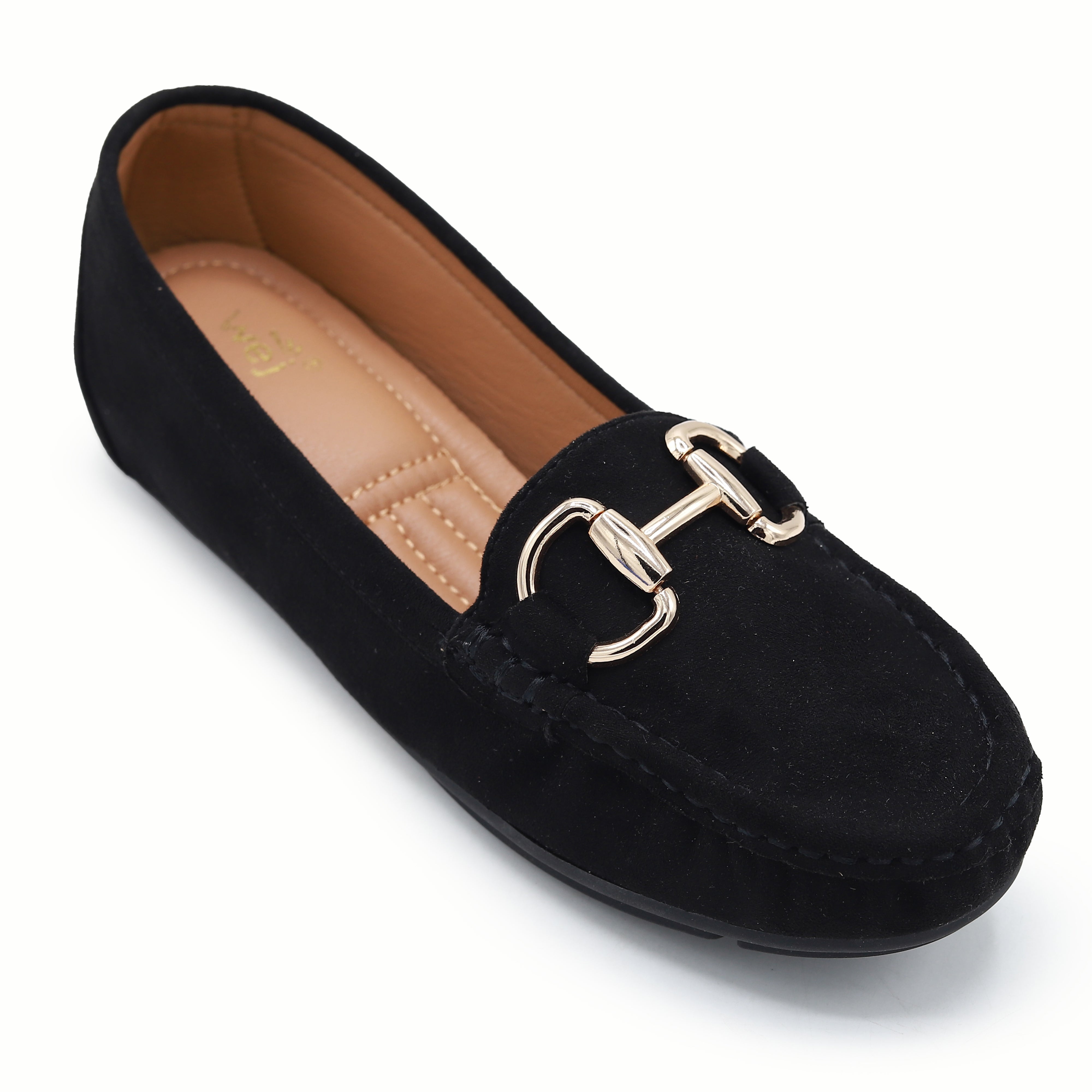 Black Suede Moccasins Women's Comfort Loafers 8004360 Black