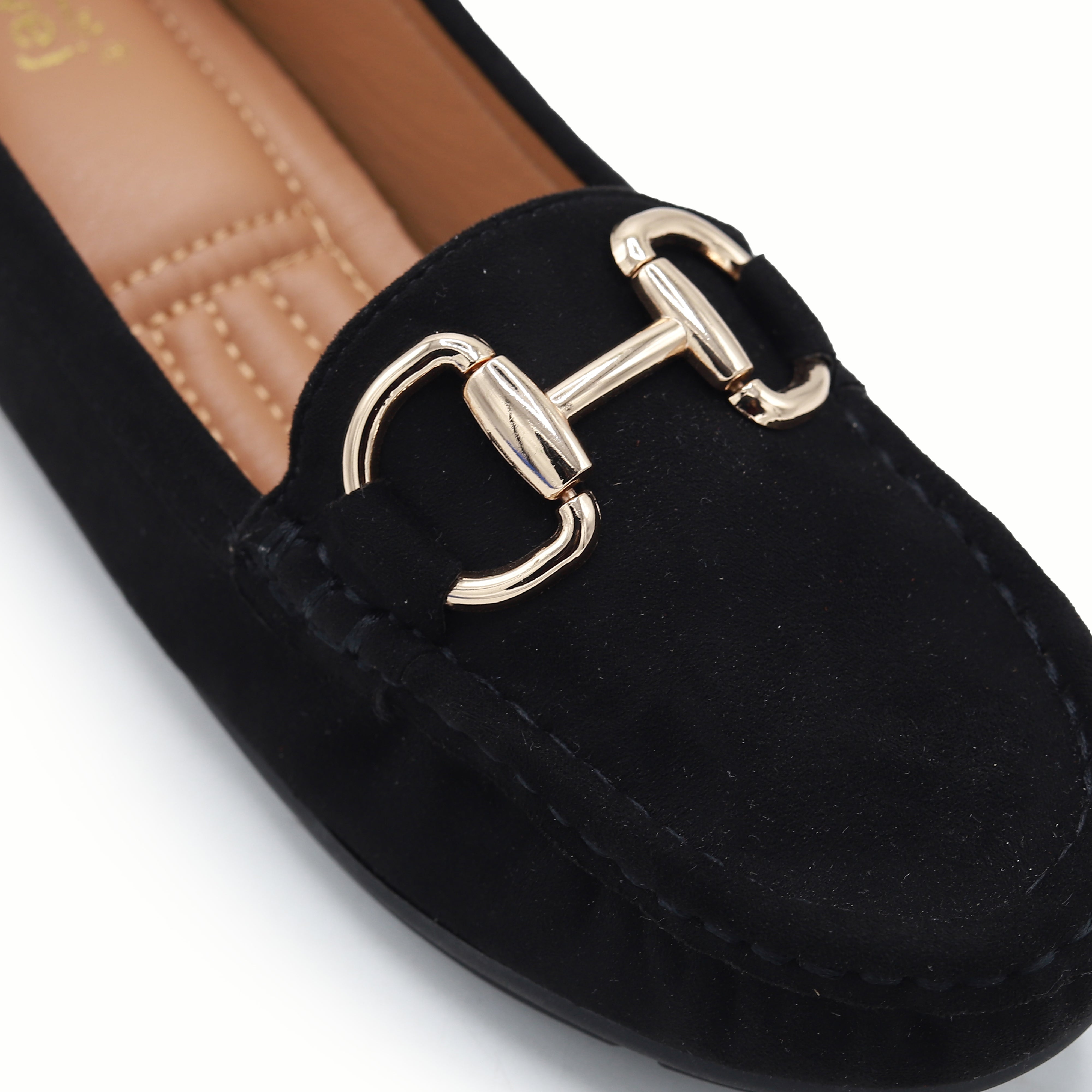Black Suede Moccasins Women's Comfort Loafers 8004360 Black