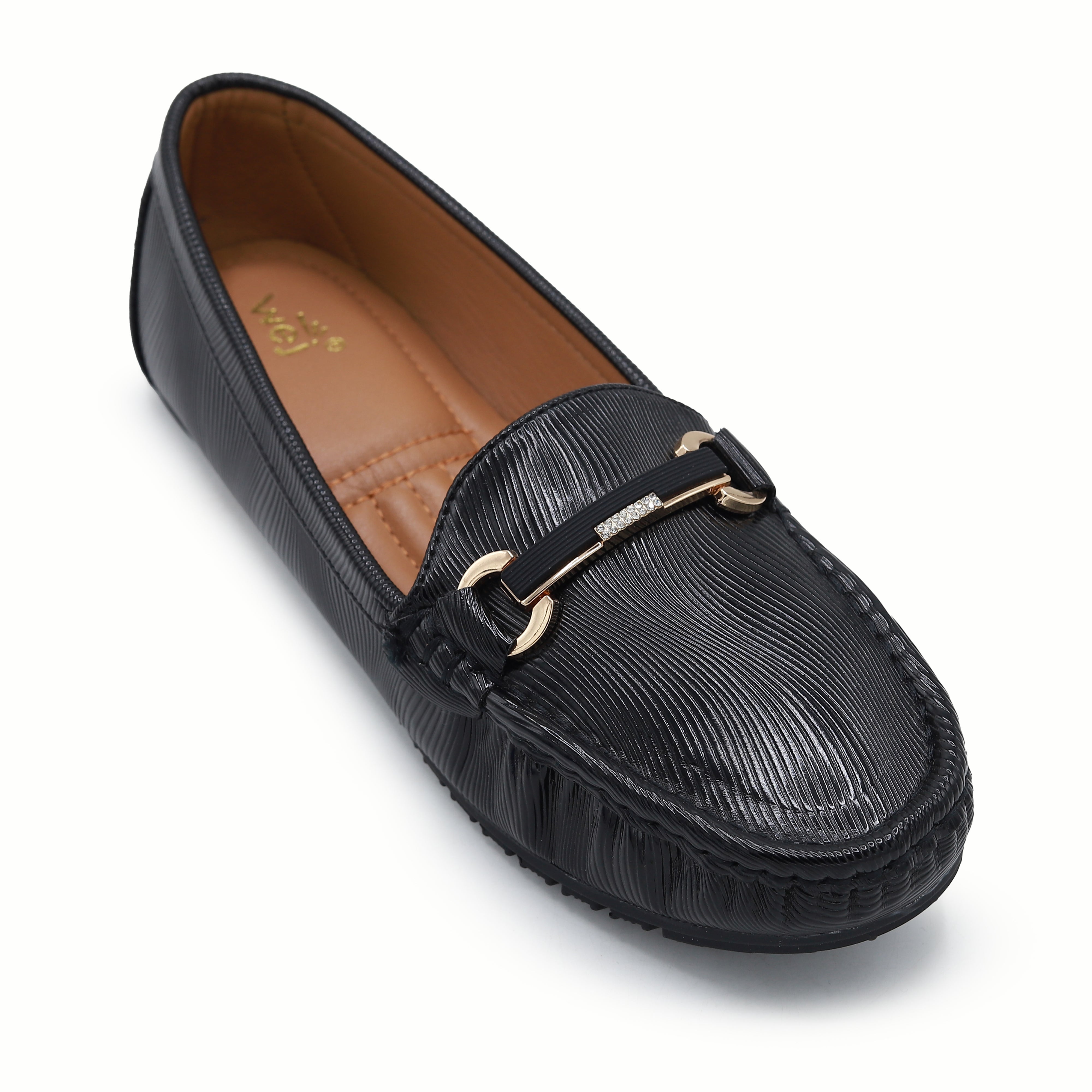 Women's Crystal Accent Flats 8004344 Black