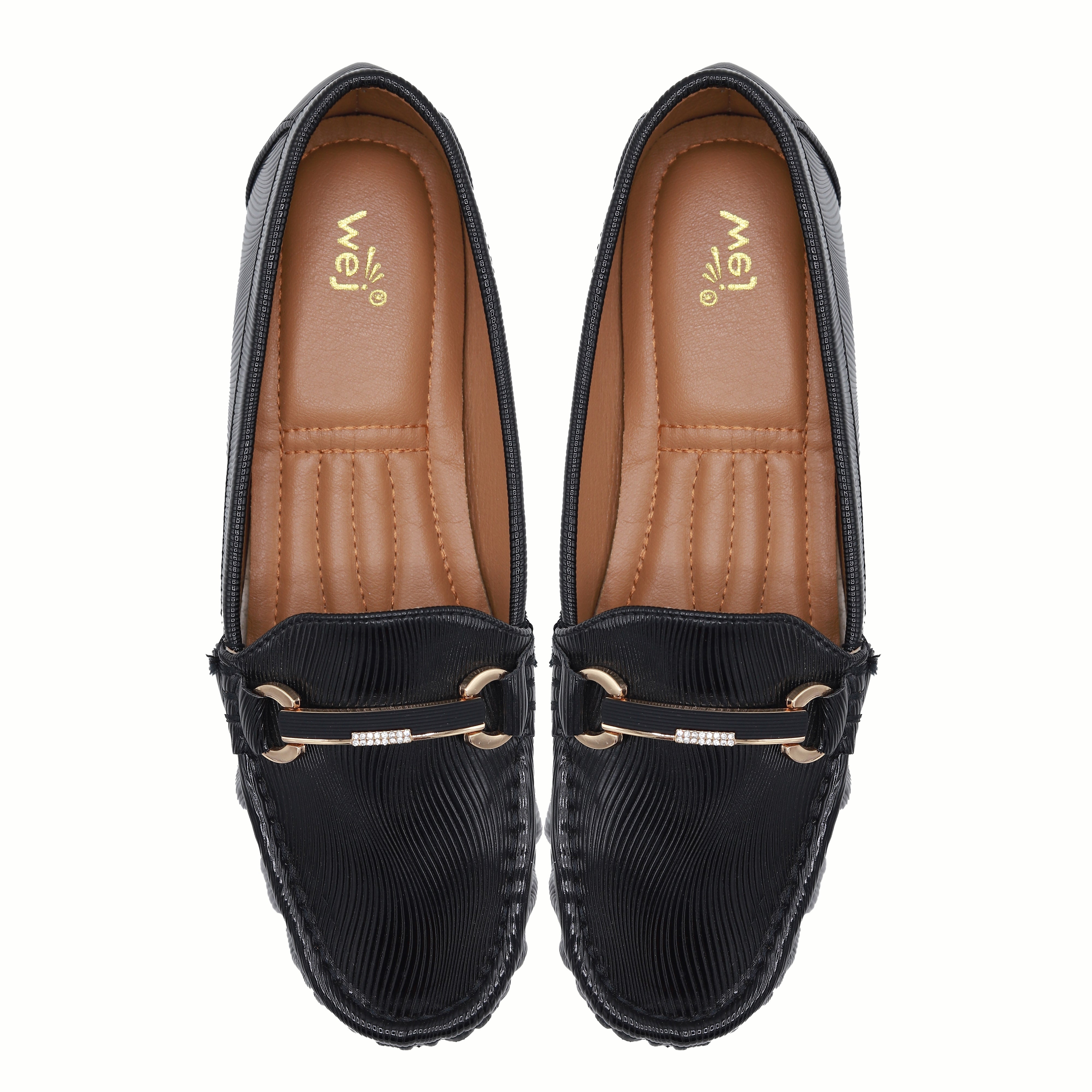 Women's Crystal Accent Flats 8004344 Black