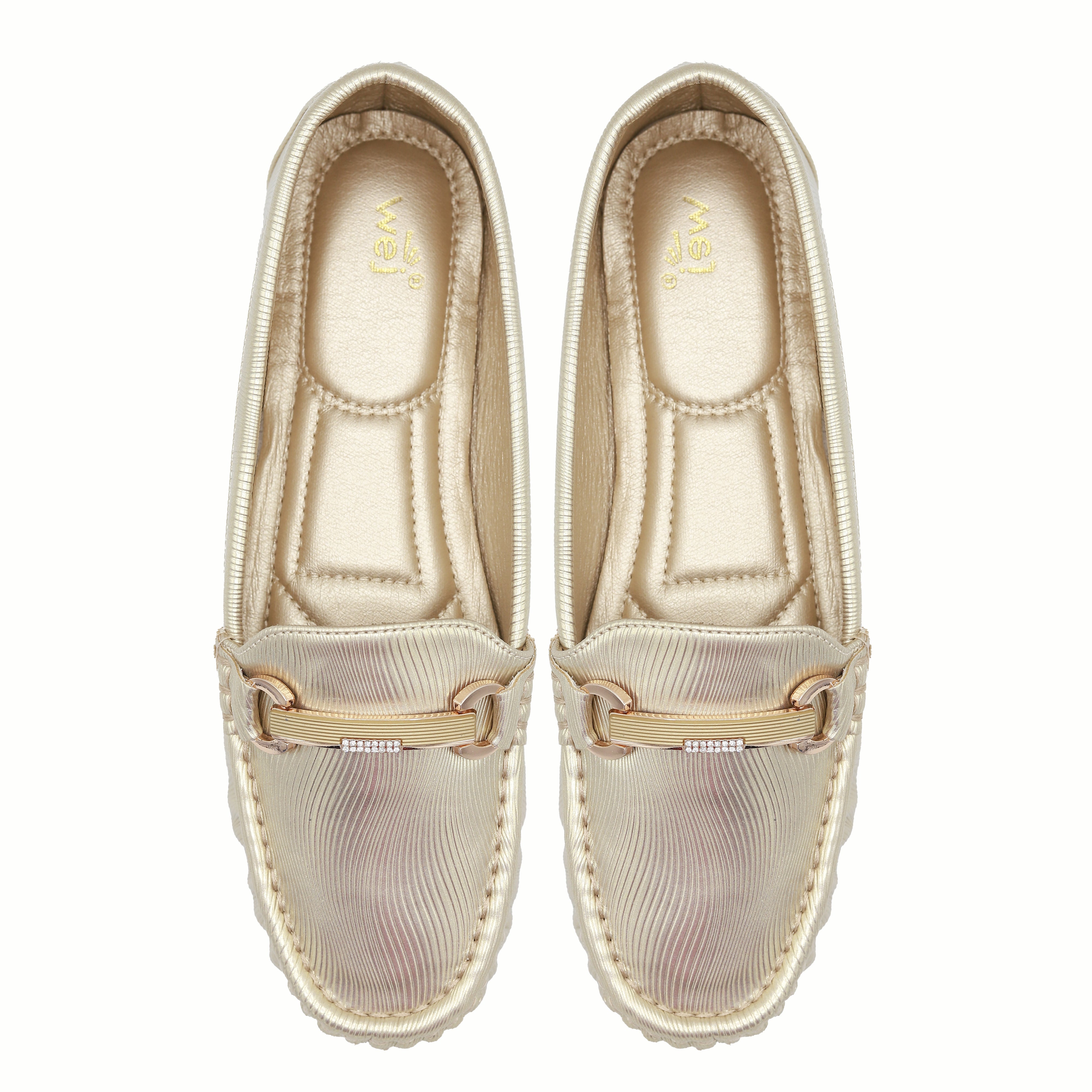 Gold Metallic Driver Loafers 8004344 Gold