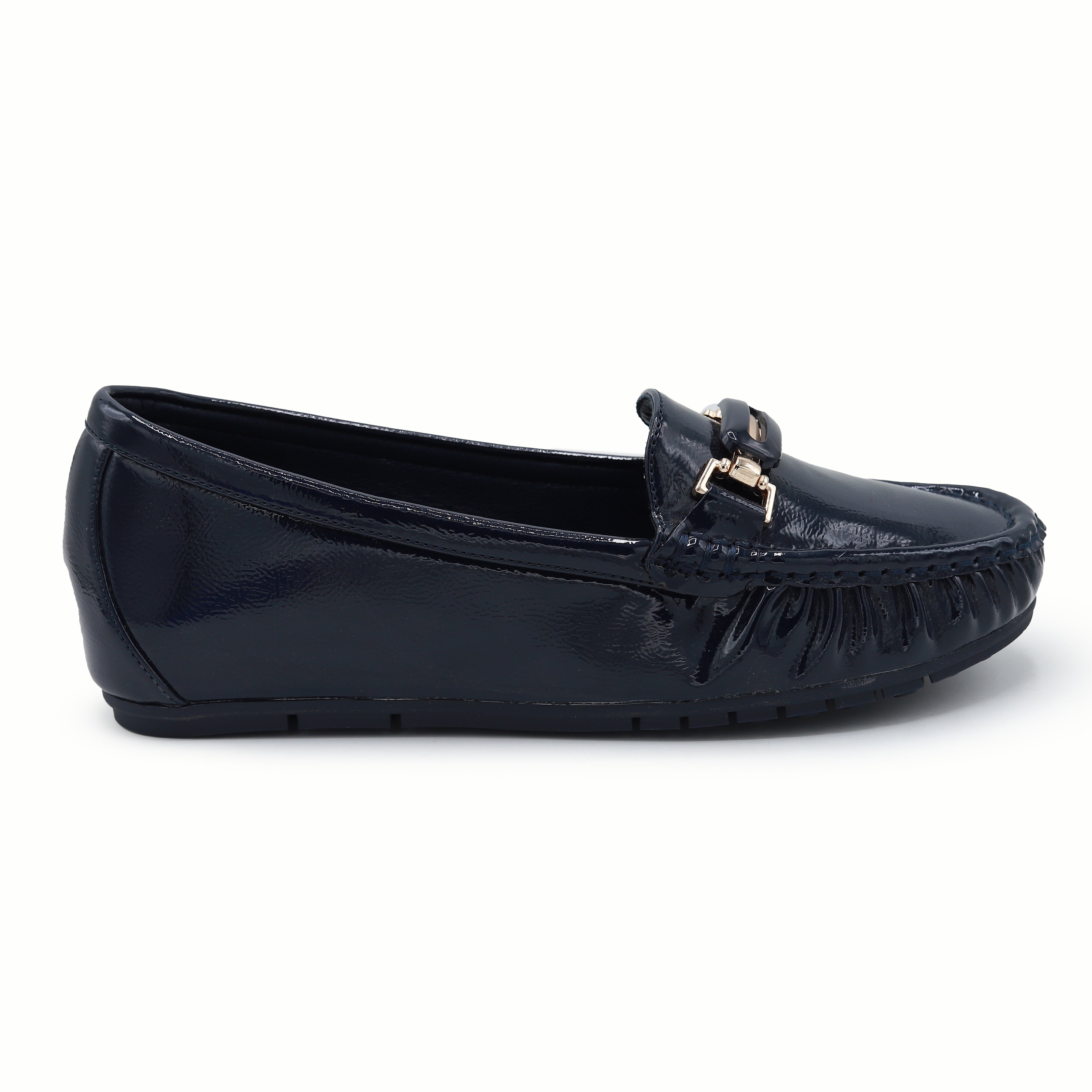 Blue Patent Women's Comfortable Loafers  8004357 Navy