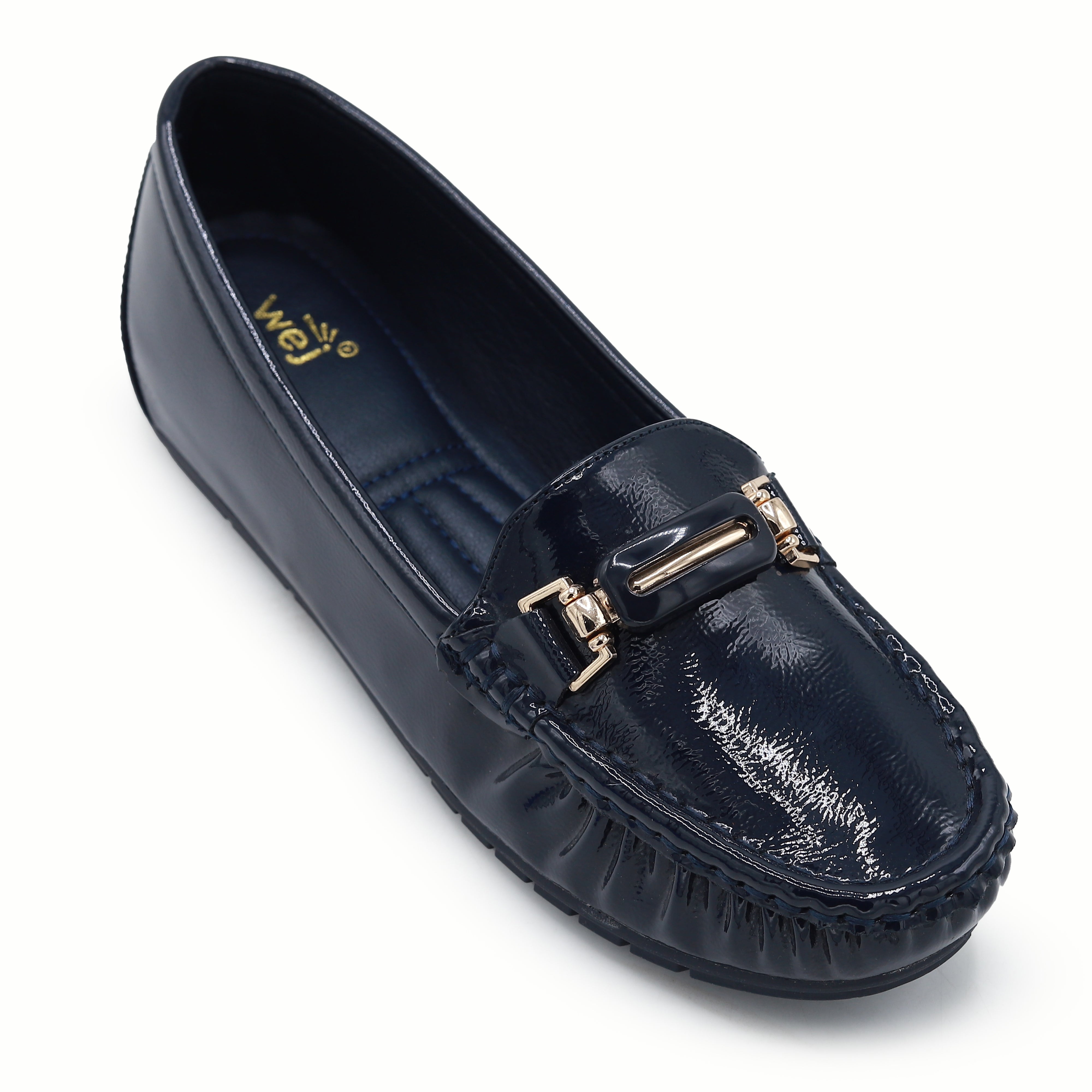 Blue Patent Women's Comfortable Loafers  8004357 Navy