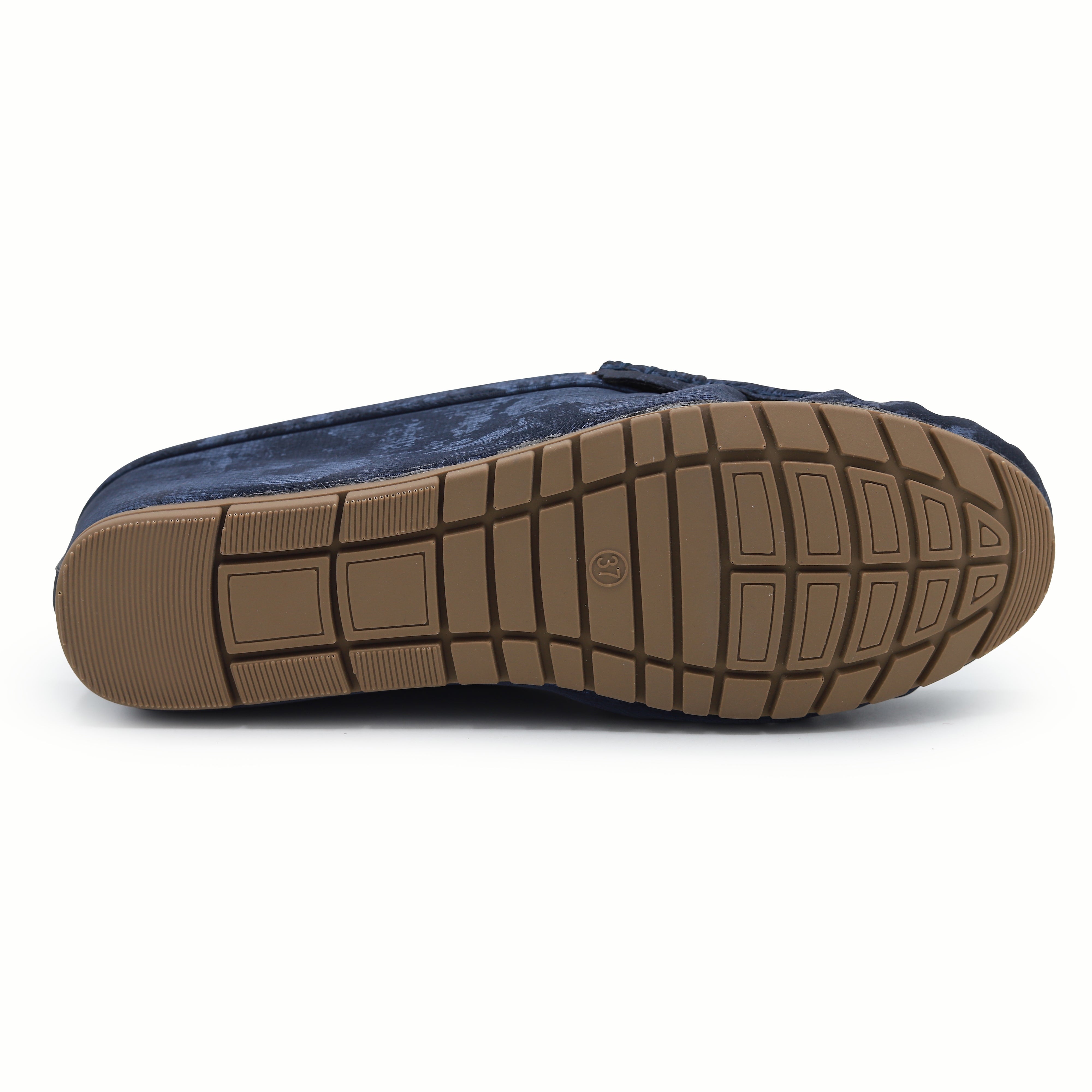 Chic Navy Blue Textured Loafer Mules 8007225 Navy