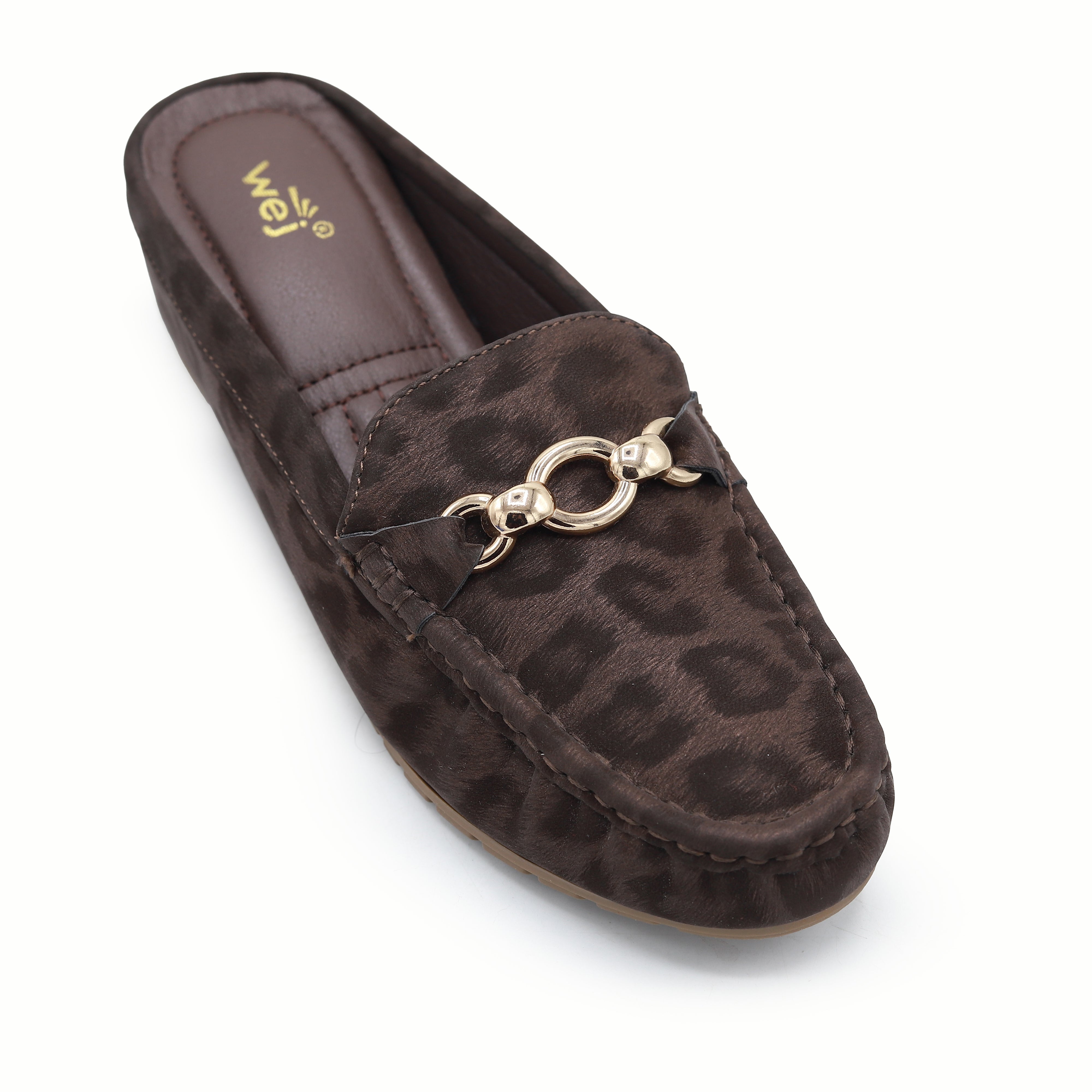 Chic Brown Leopard Print Loafer Mules 8007219 Coffee