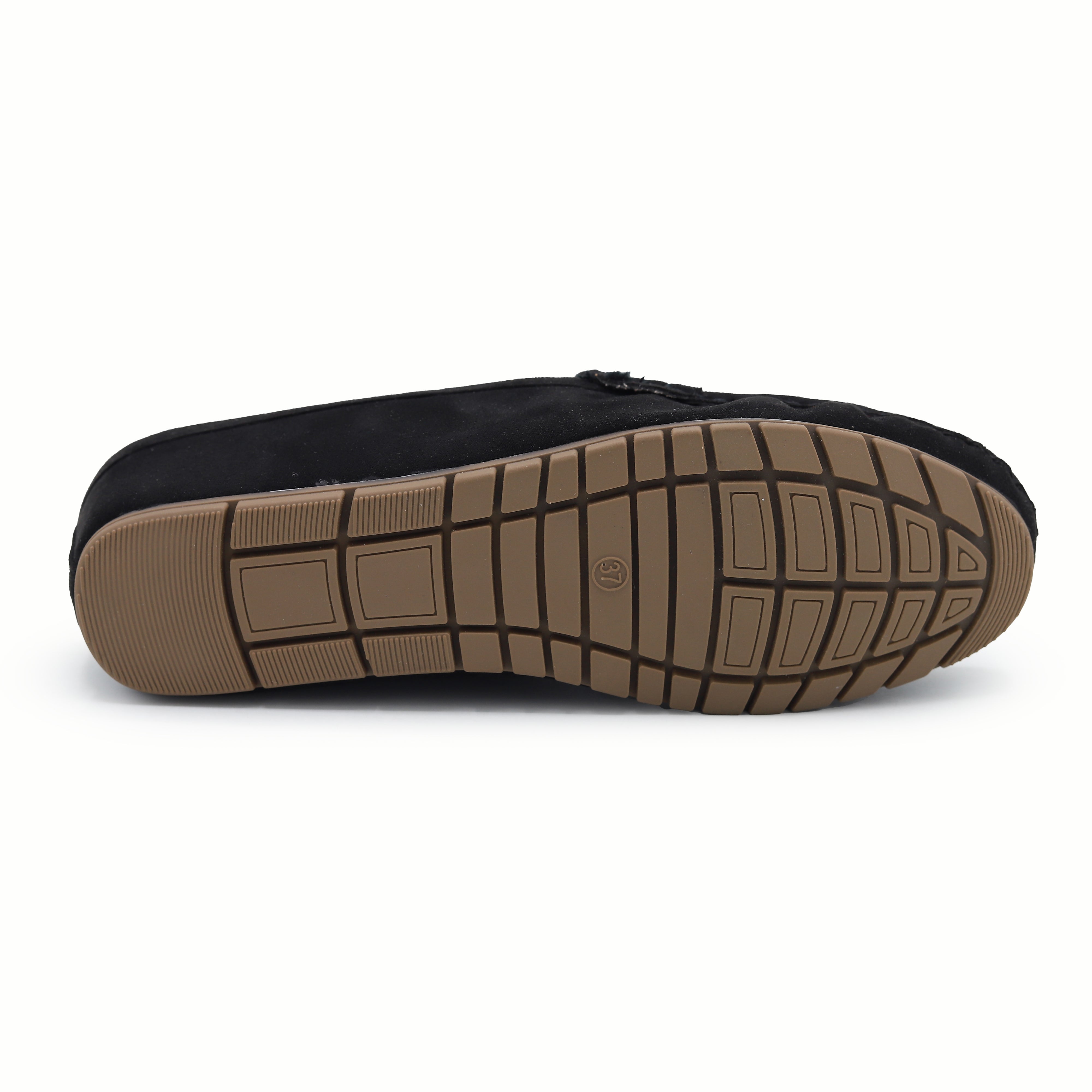 Chic Black Suede Loafer Half Mules 8007221 Black