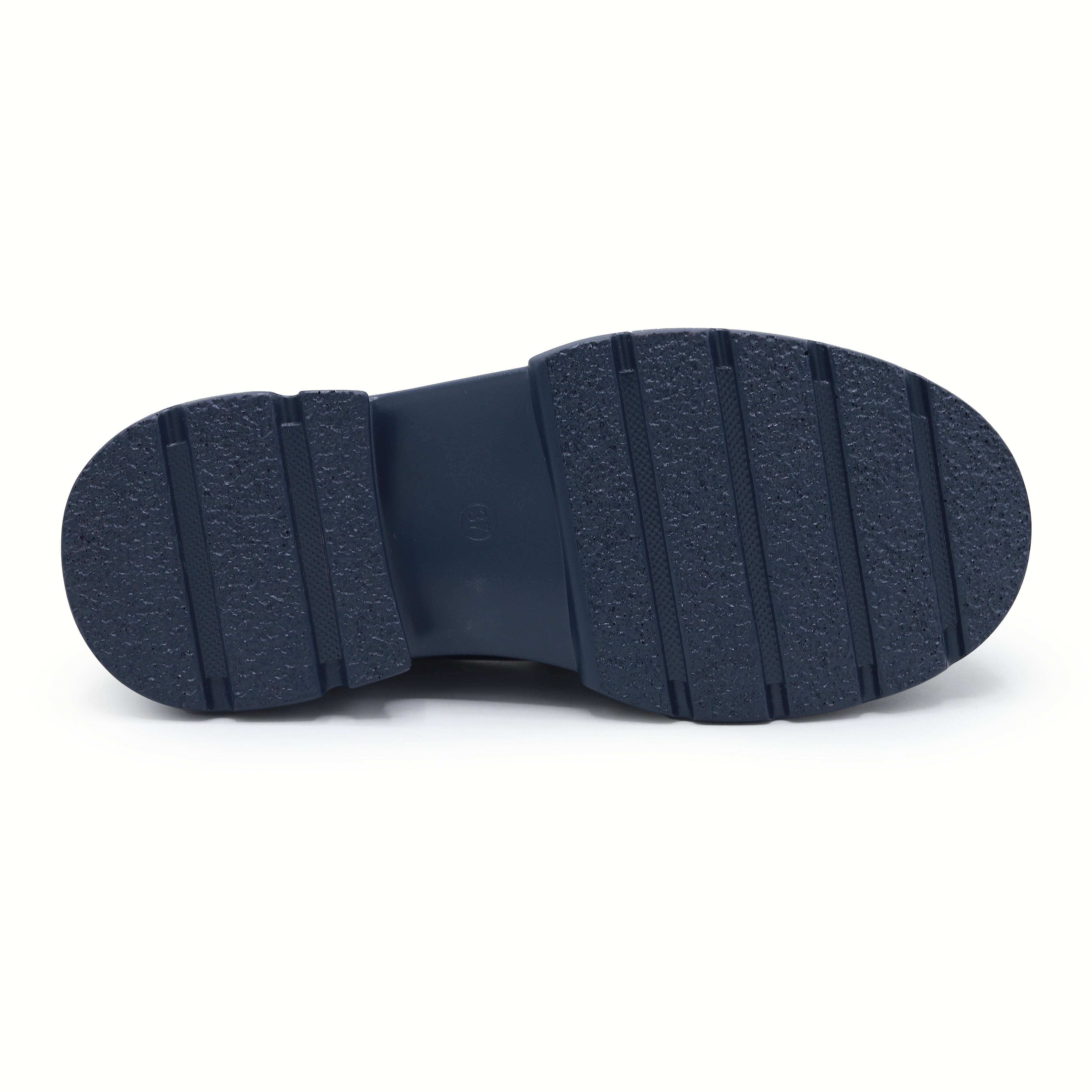 Modern Navy Blue Chunky Platform Loafers 8004427 Navy