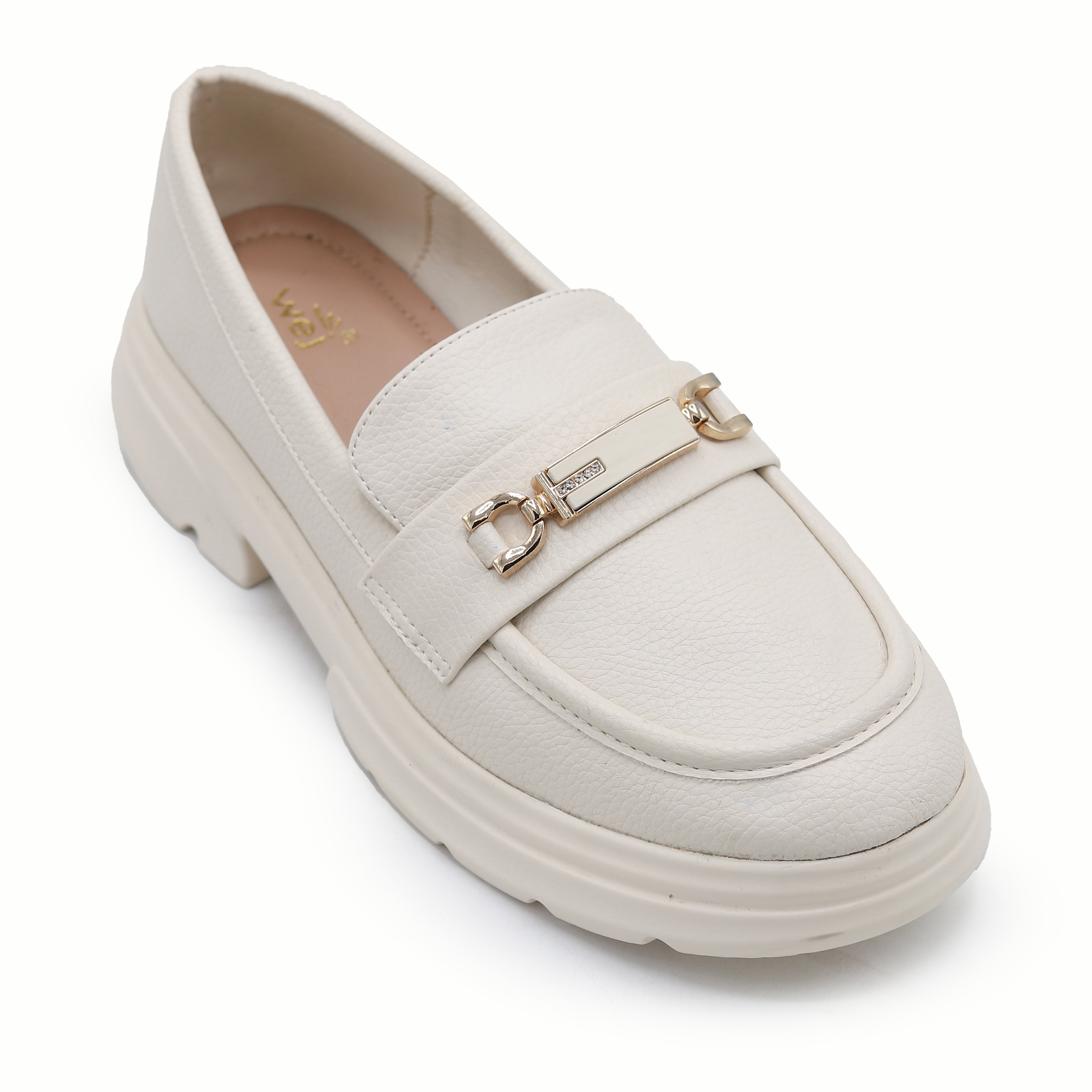 Modern Cream Chunky Platform Loafers 8004425 Fawn