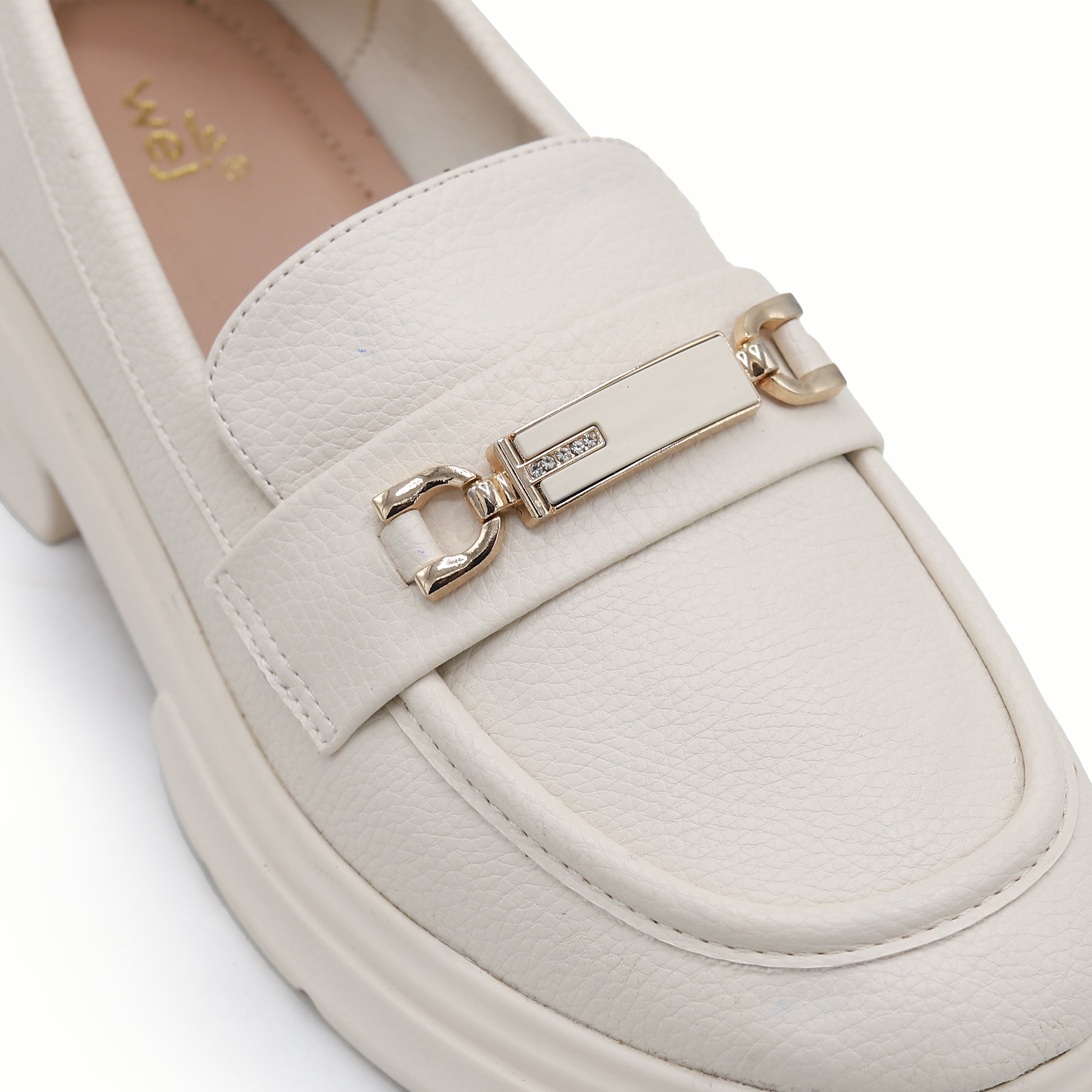 Modern Cream Chunky Platform Loafers 8004425 Fawn