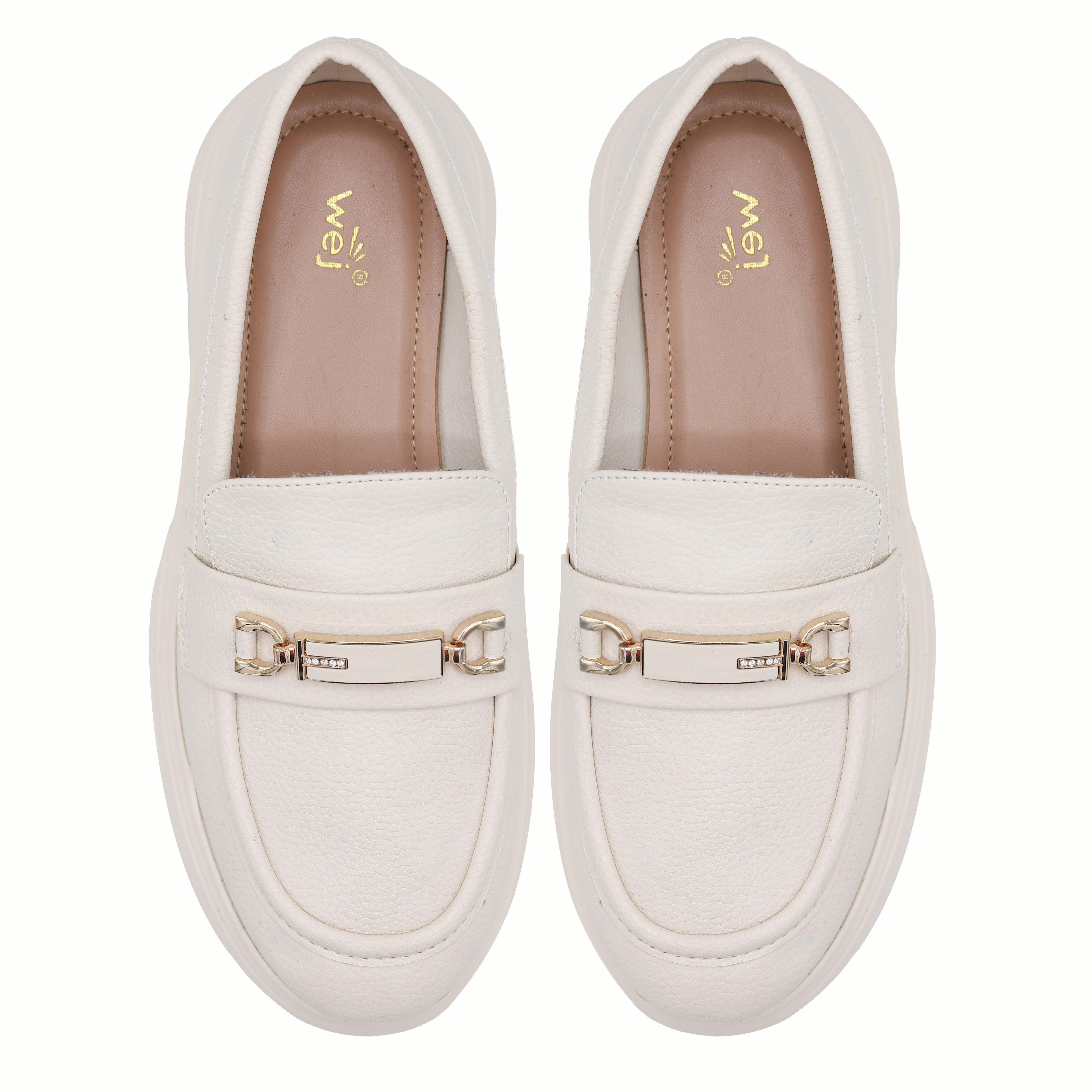Modern Cream Chunky Platform Loafers 8004425 Fawn