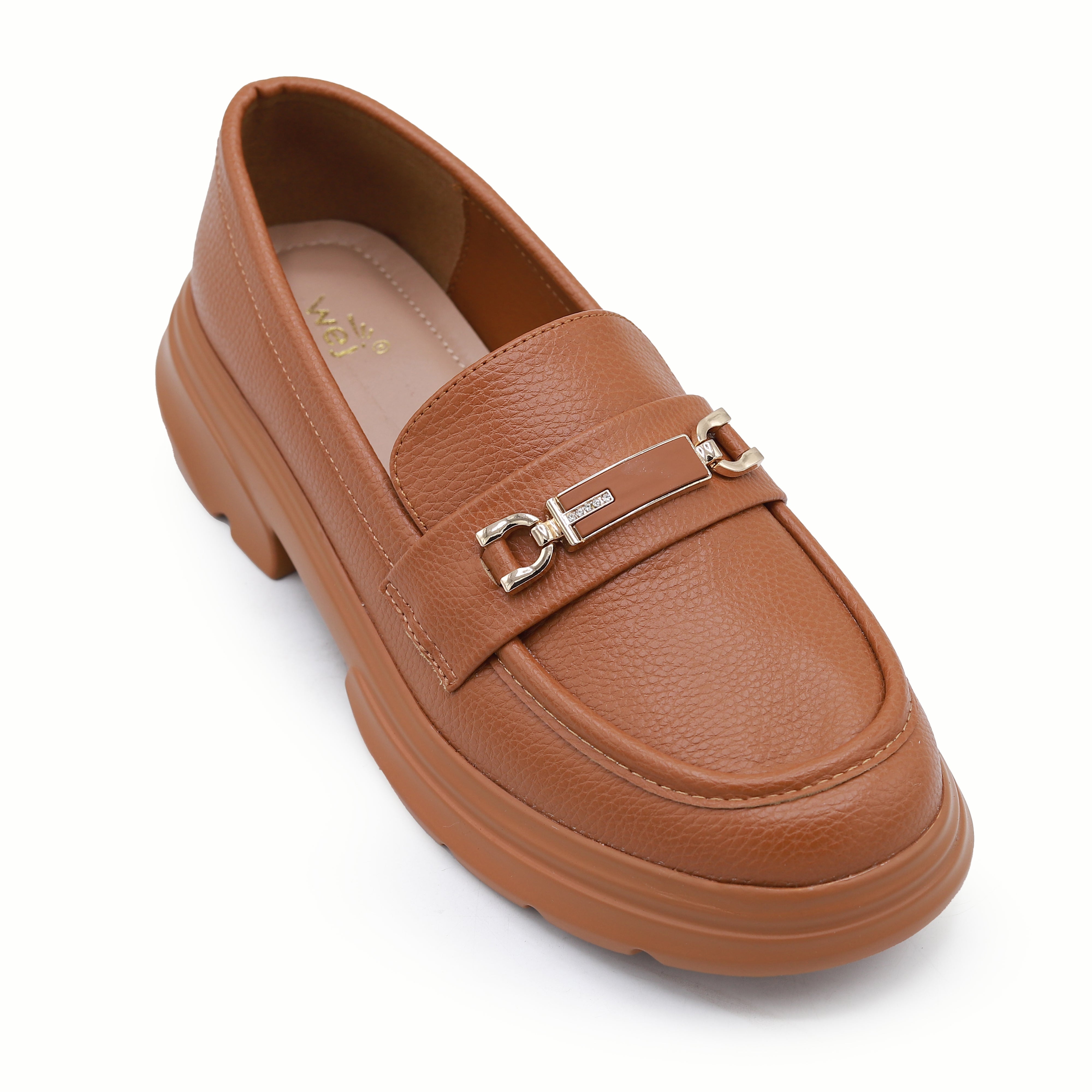 Modern Tan Chunky Platform Loafers 8004425 Tan