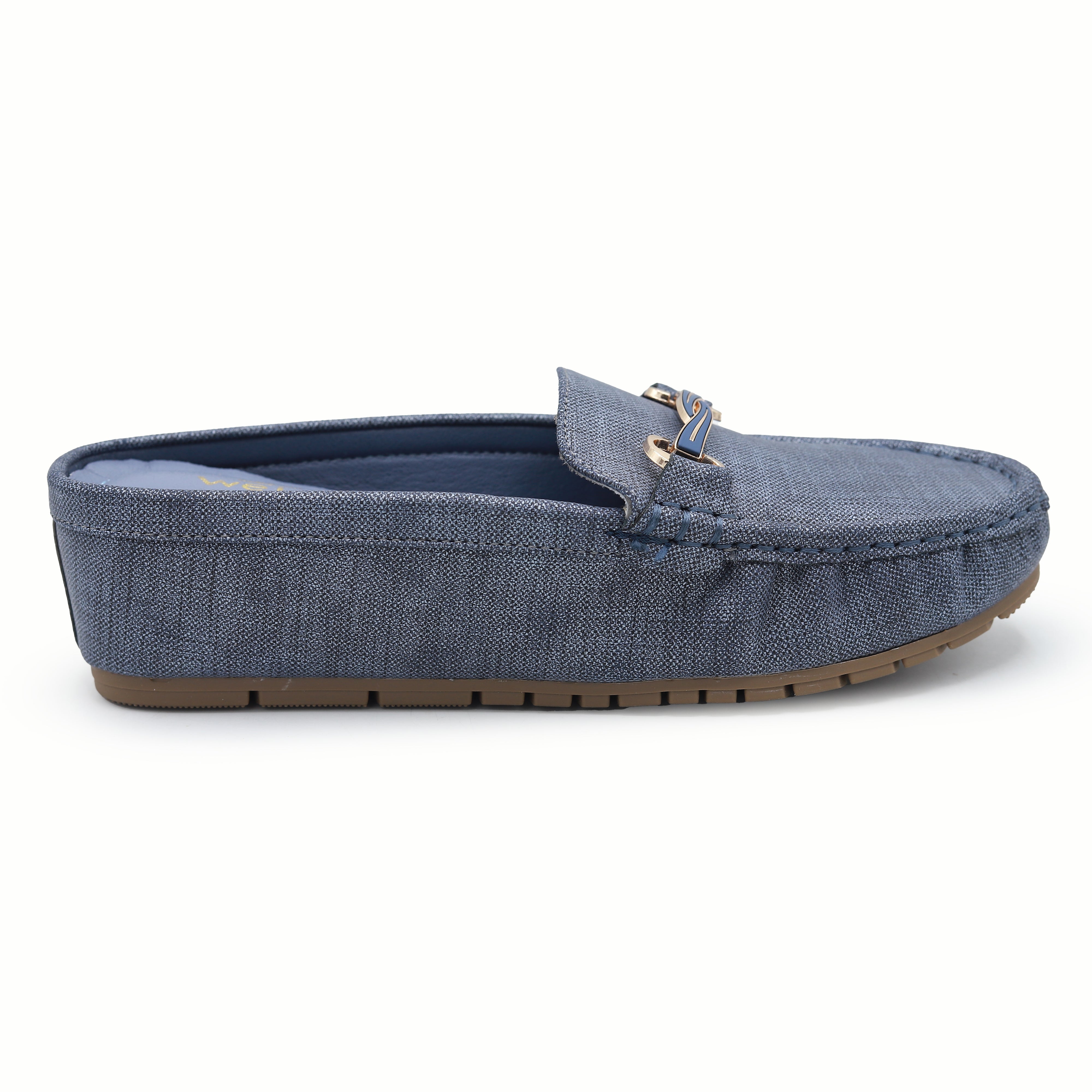 Chic Blue Textured Loafer Mules 8007220 Blue
