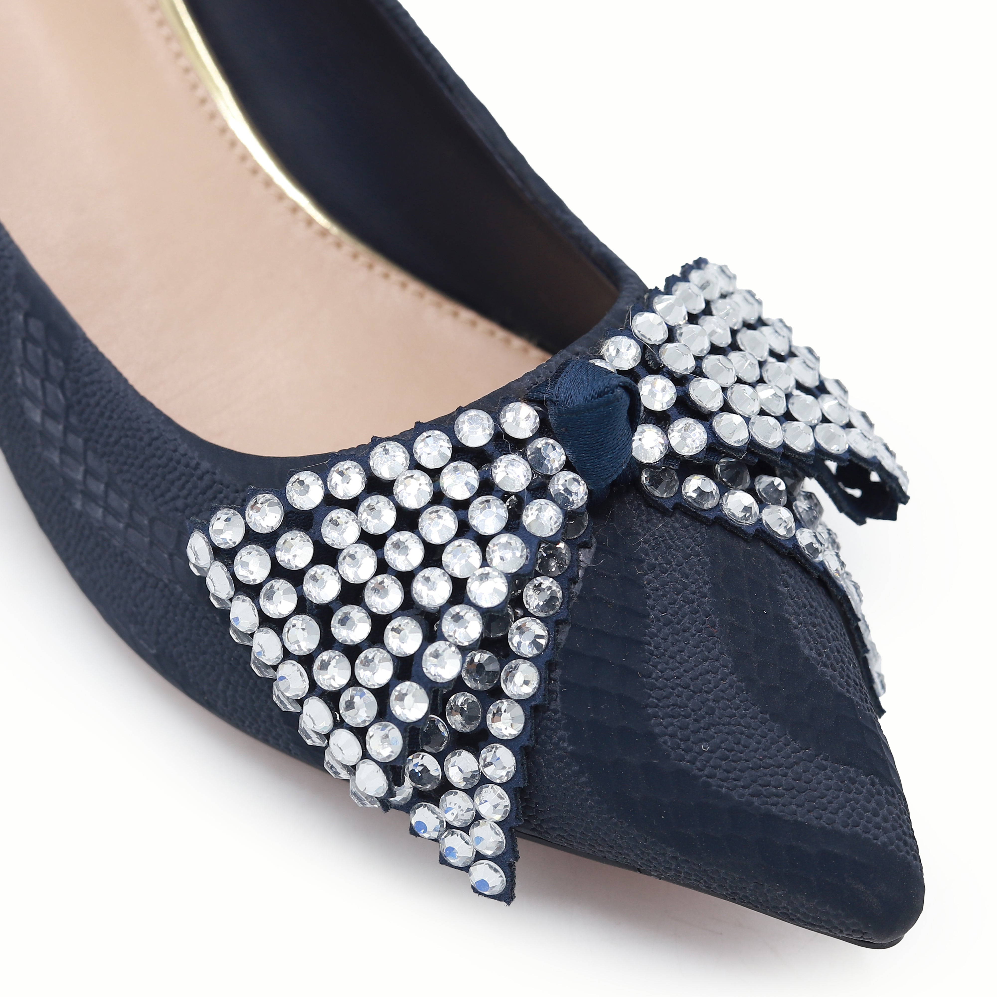 Navy Blue Block Heel Pumps - Women's Dress Shoes 8108173 Navy