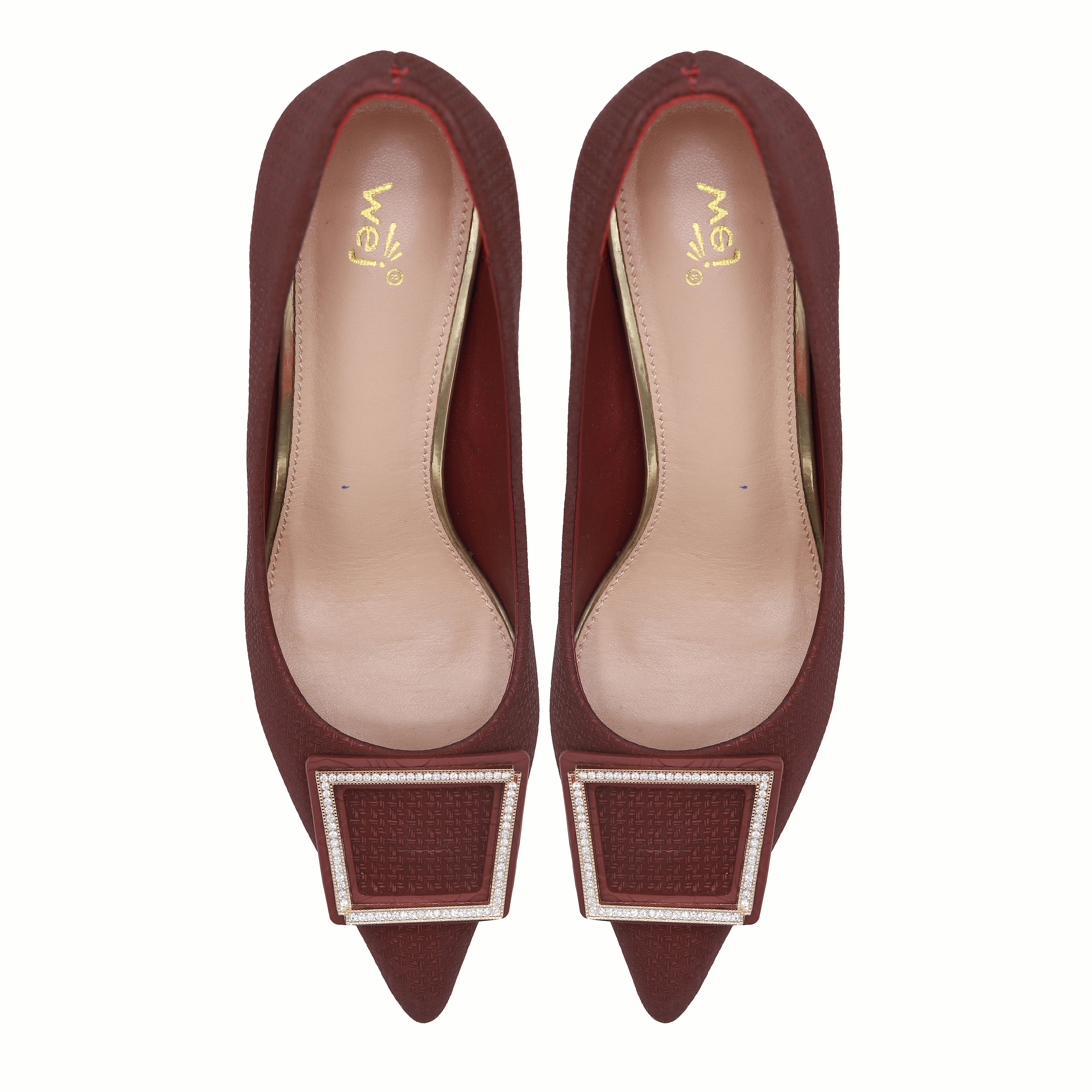 Pointed-Toe Pumps Women's Stiletto Heel Shoes ( 8 cm) 8108155 Maroon