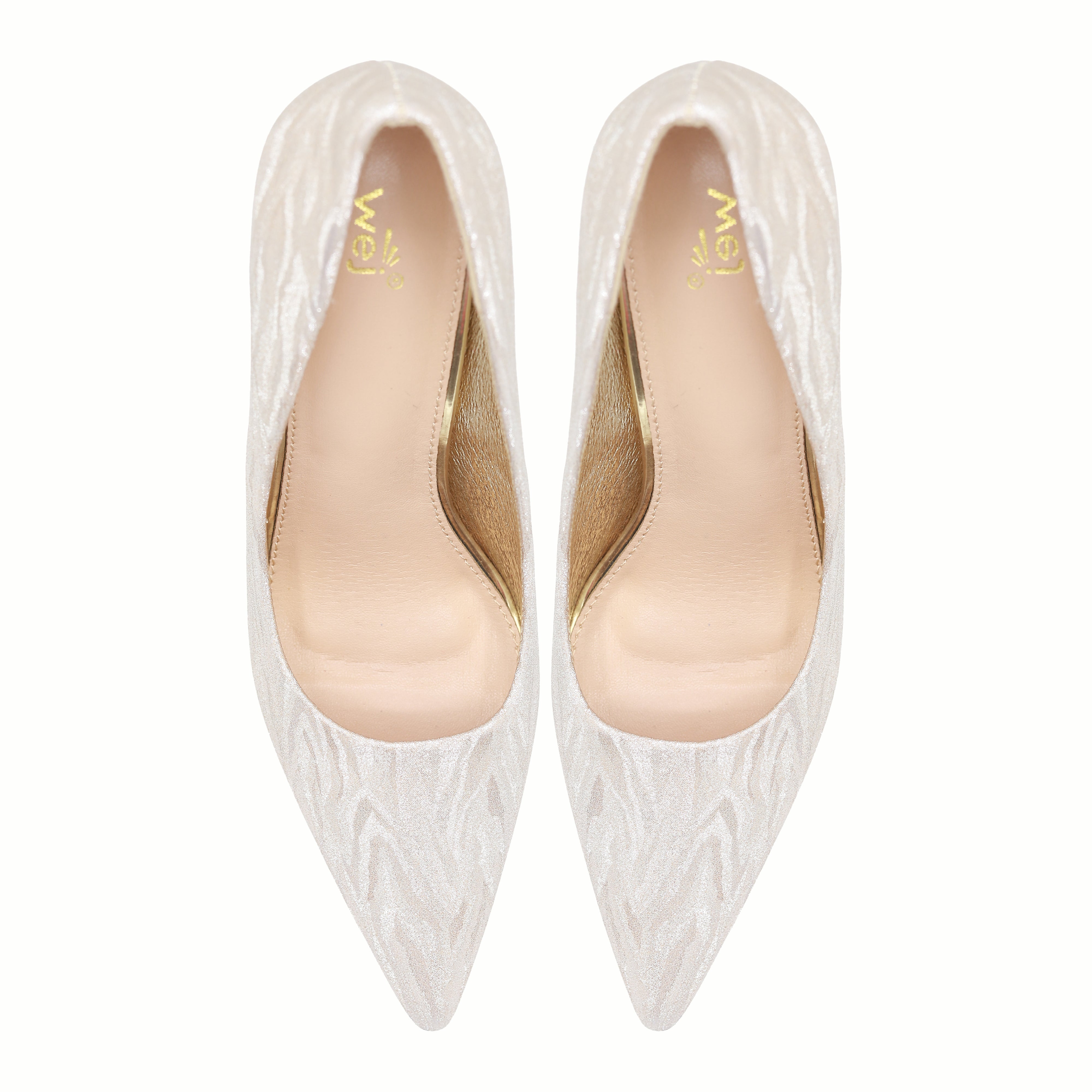 Elegant Light Gold Shimmer Pumps 8108149 Gold ( 10 cm )