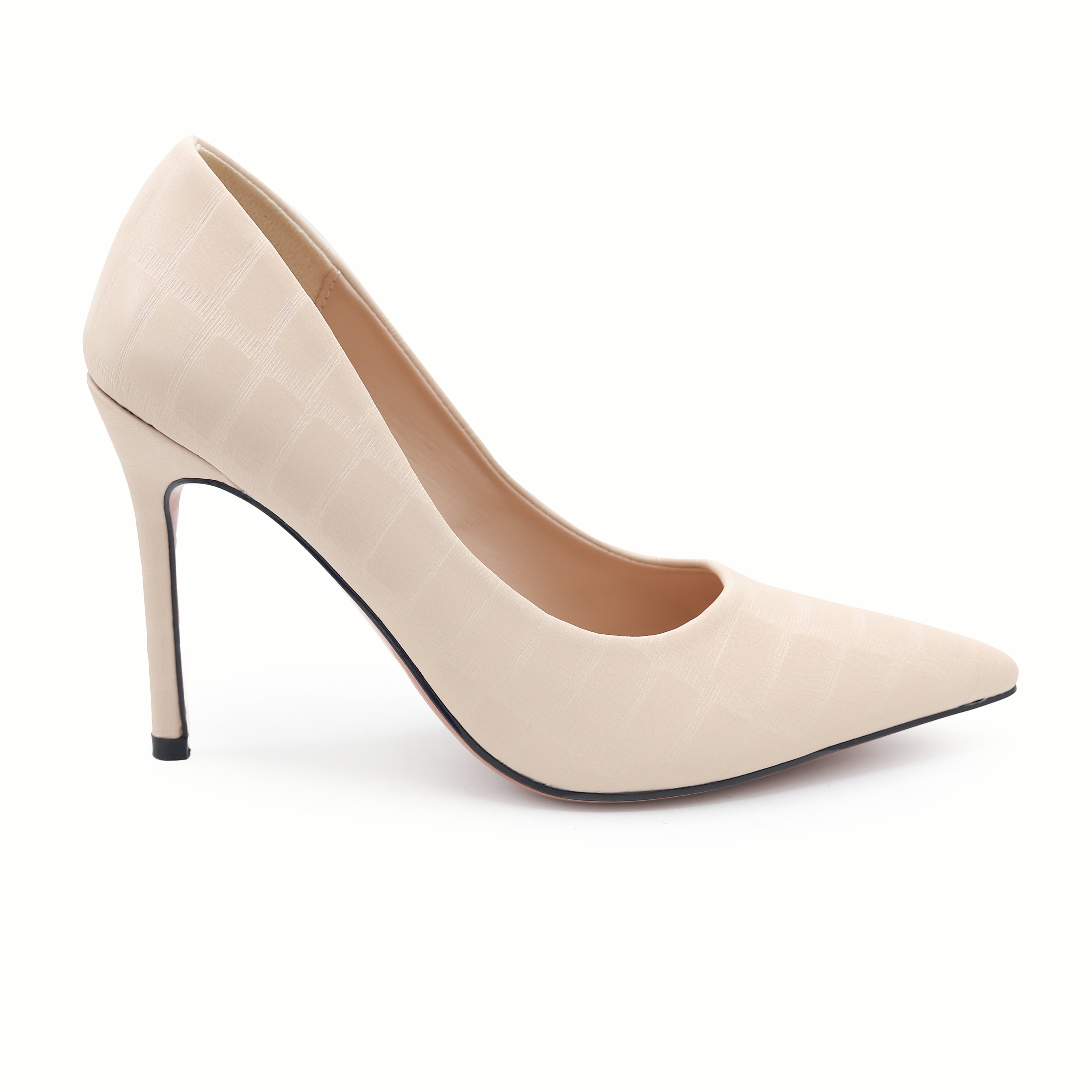Modern Beige Pointed-Toe Stiletto Pumps 8108148 BEIGE ( 10 cm )