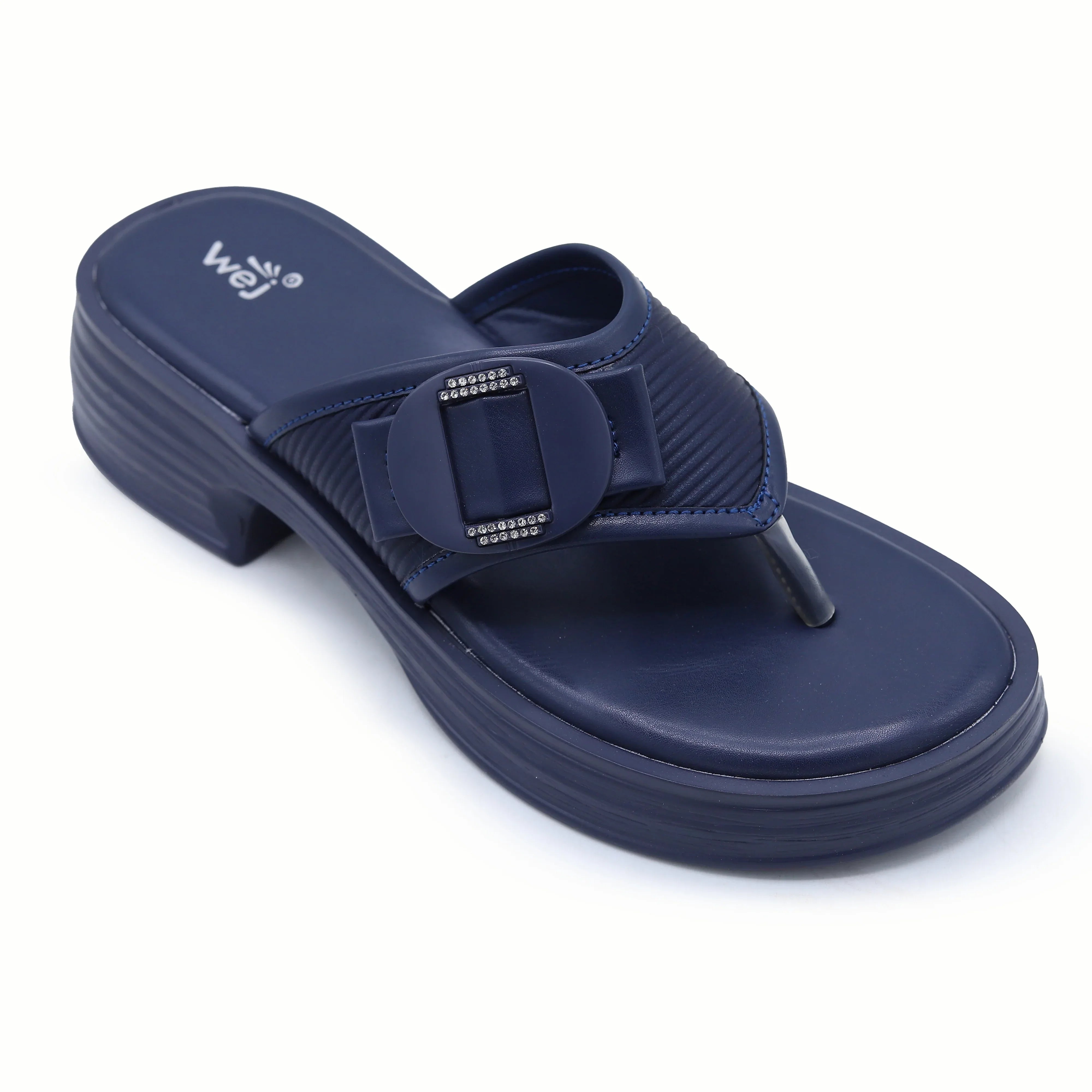 Platform Slippers 800198 Navy