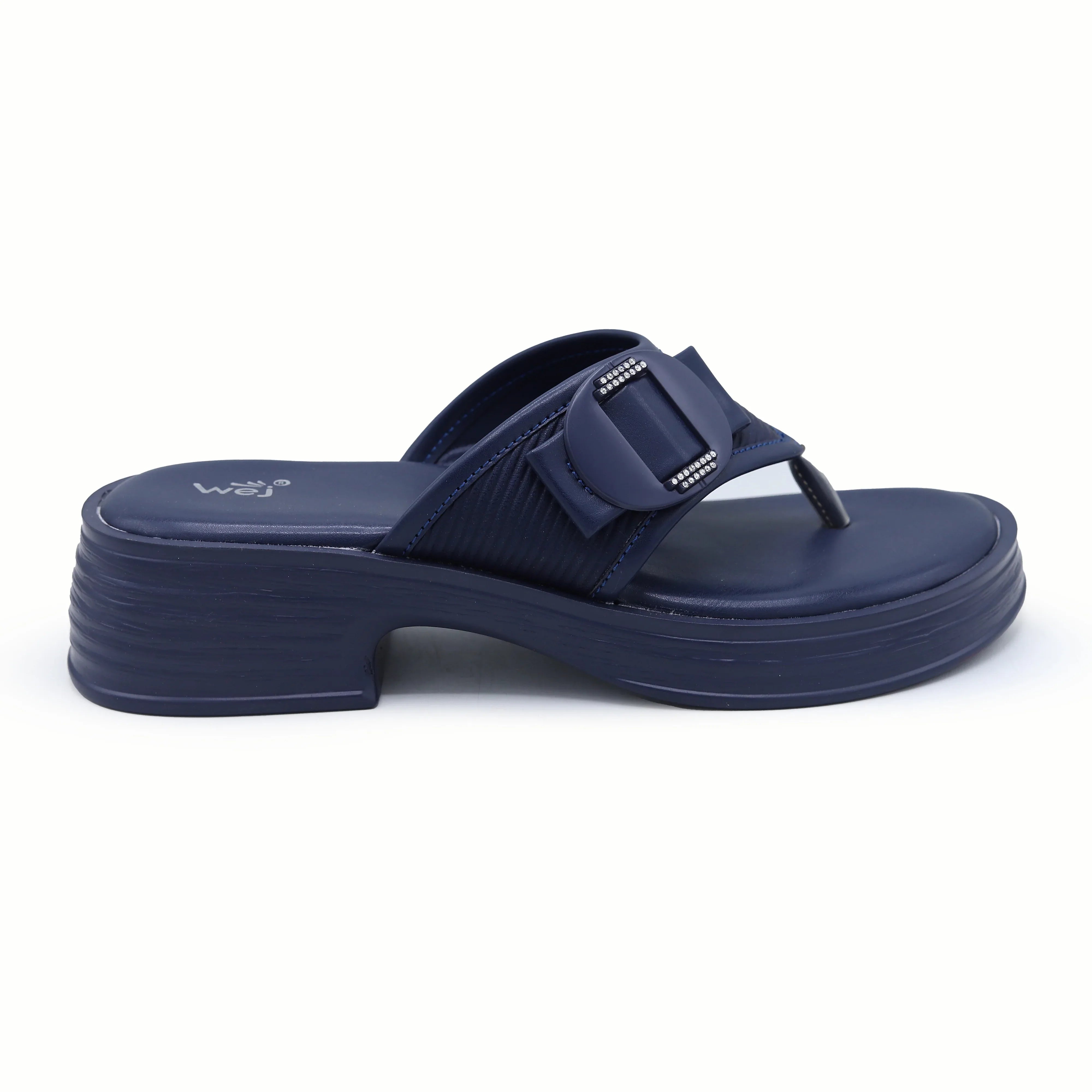 Platform Slippers 800198 Navy