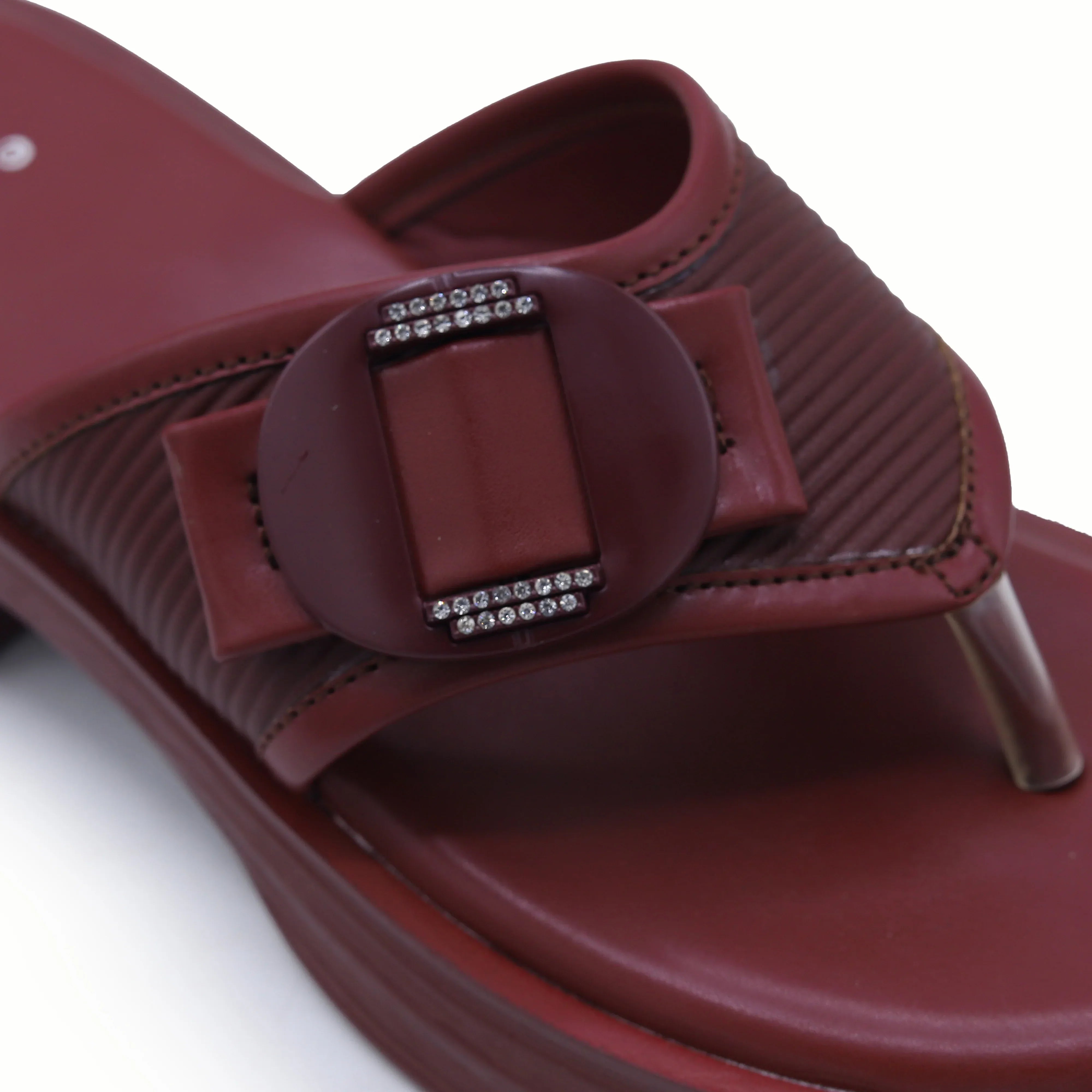 Platform Slippers 800198 Maroon