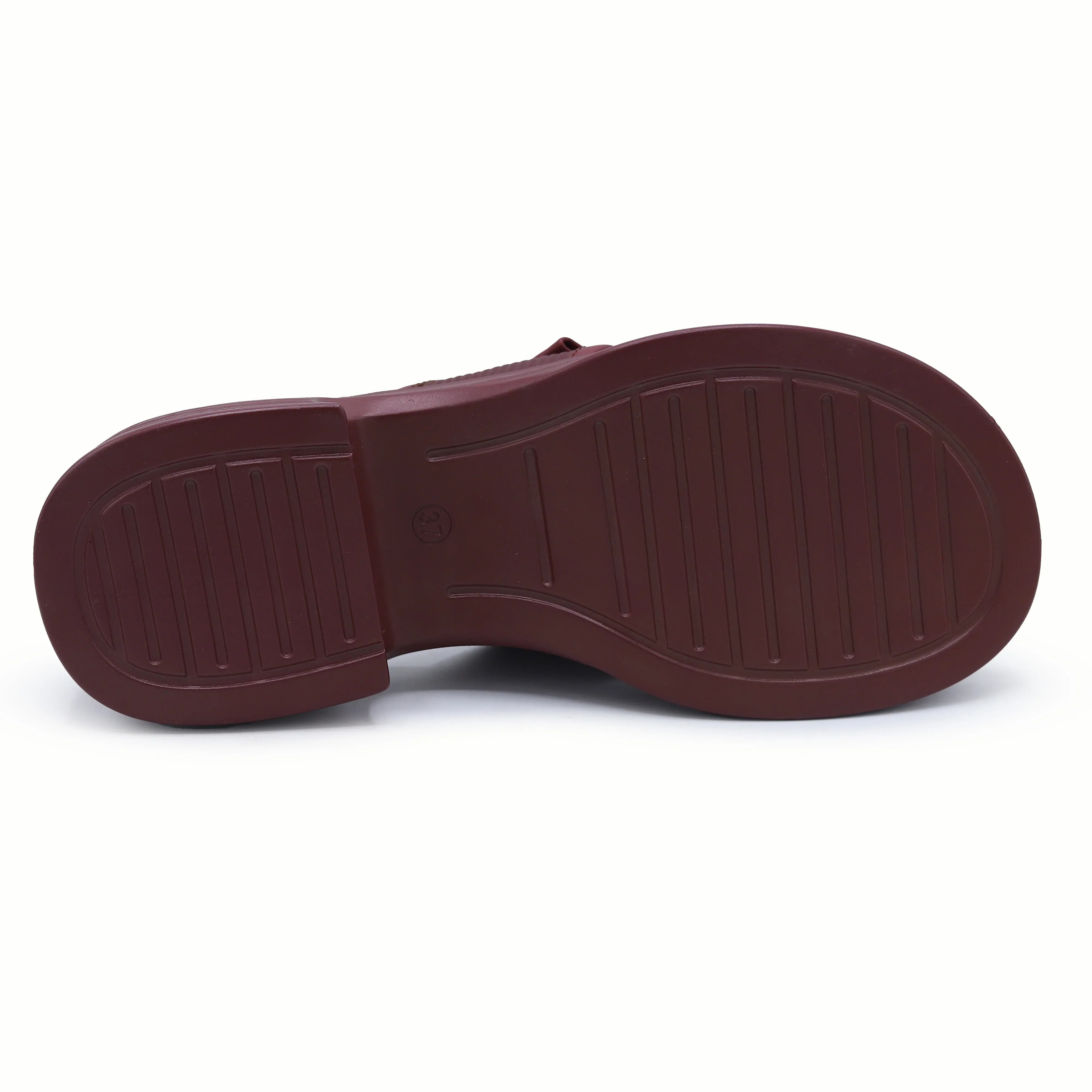 Platform Slippers 800198 Maroon