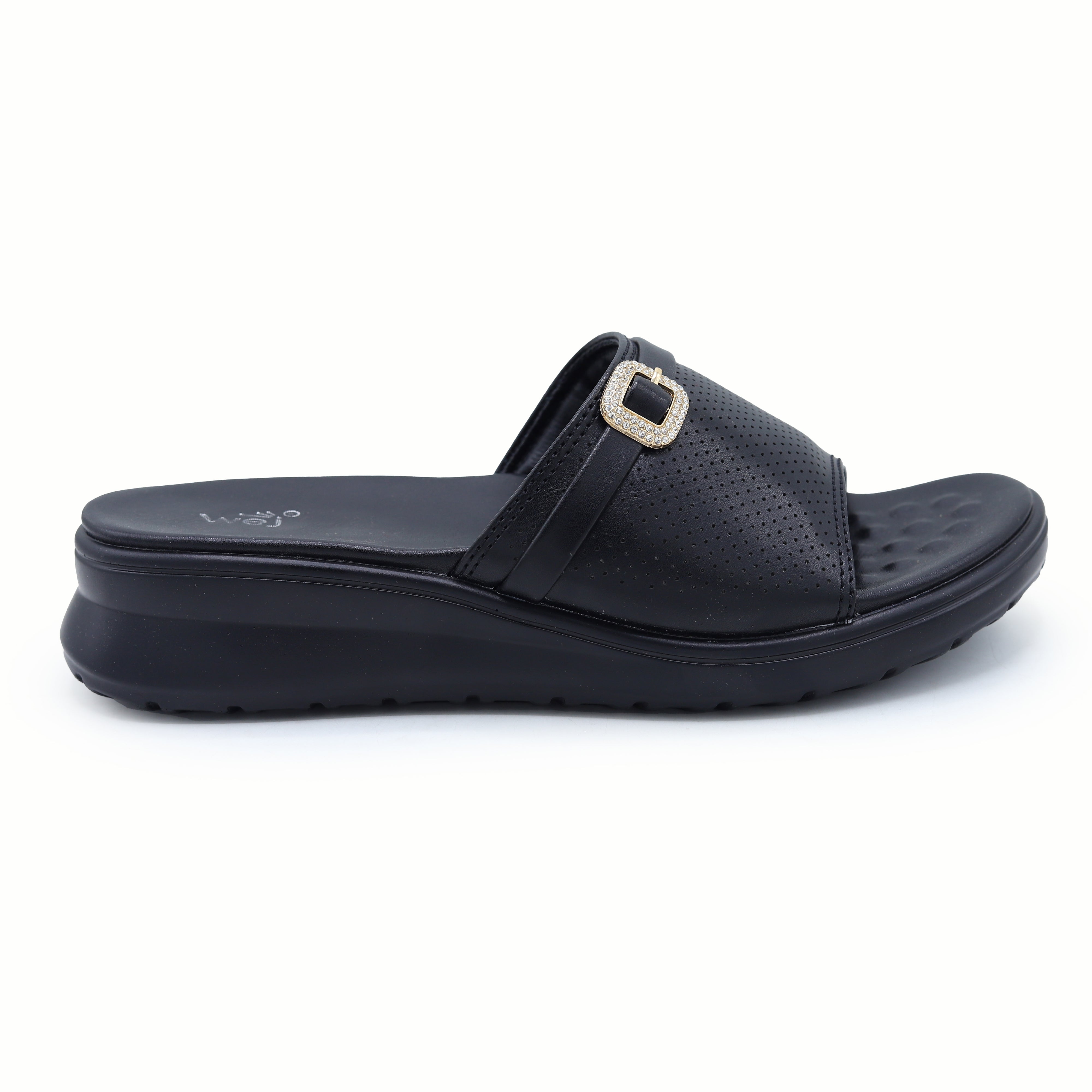 Crystal Buckle Slides 8003556 Black